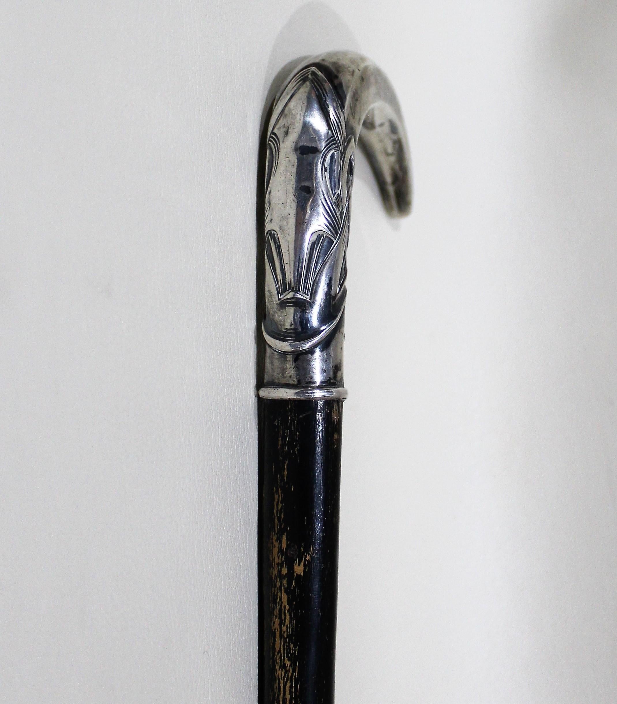 silver handled cane