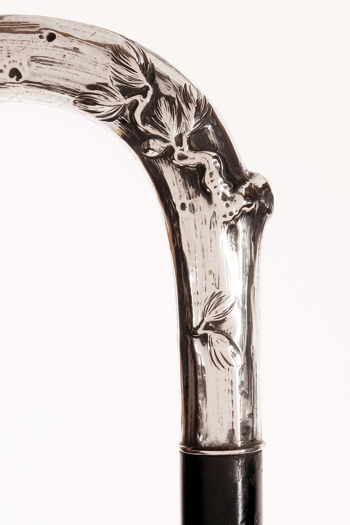 Bastón Art Nouveau que representa la danza de un urogallo. Austria 1900. siglo XX en venta