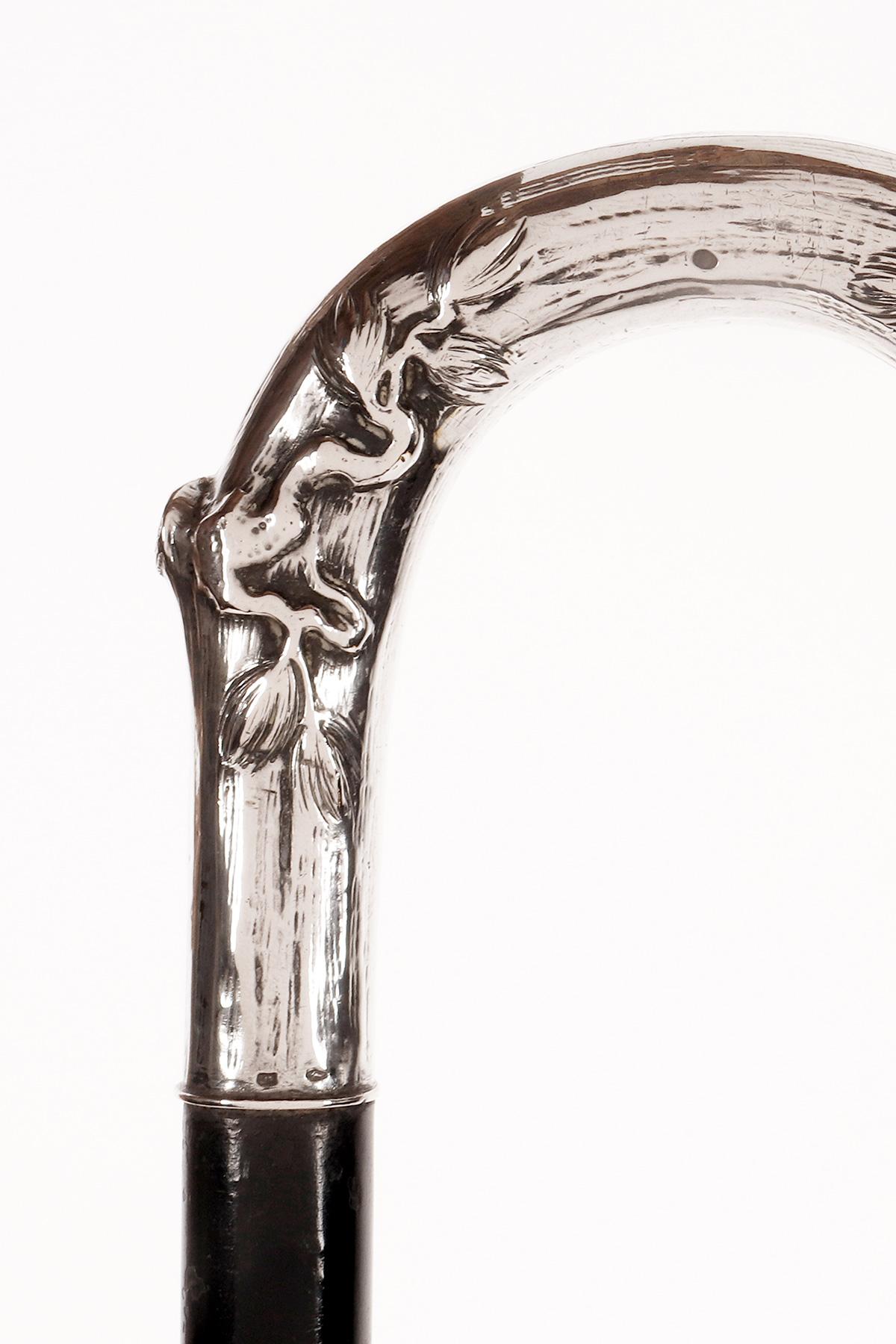 Bastón Art Nouveau que representa la danza de un urogallo. Austria 1900. en venta 1