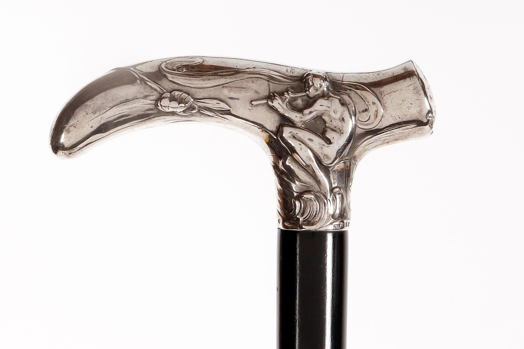 Suédois Peuvent Art nouveau représentant le dieu Pan et la nymphe Echo, Suède 1900. en vente