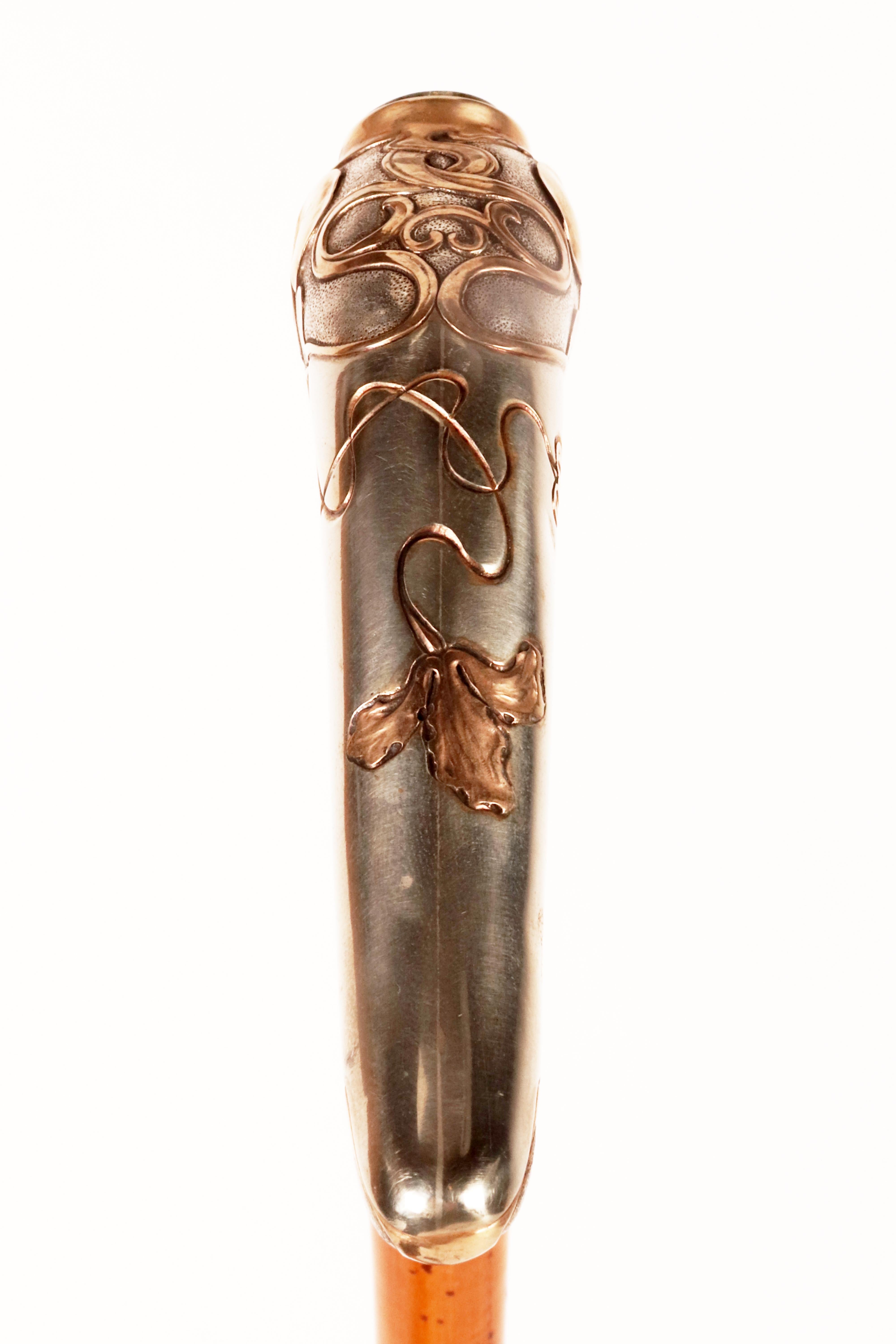 Art Nouveau walking stick,  Signed Dufrène, Paris 1900.  For Sale 5