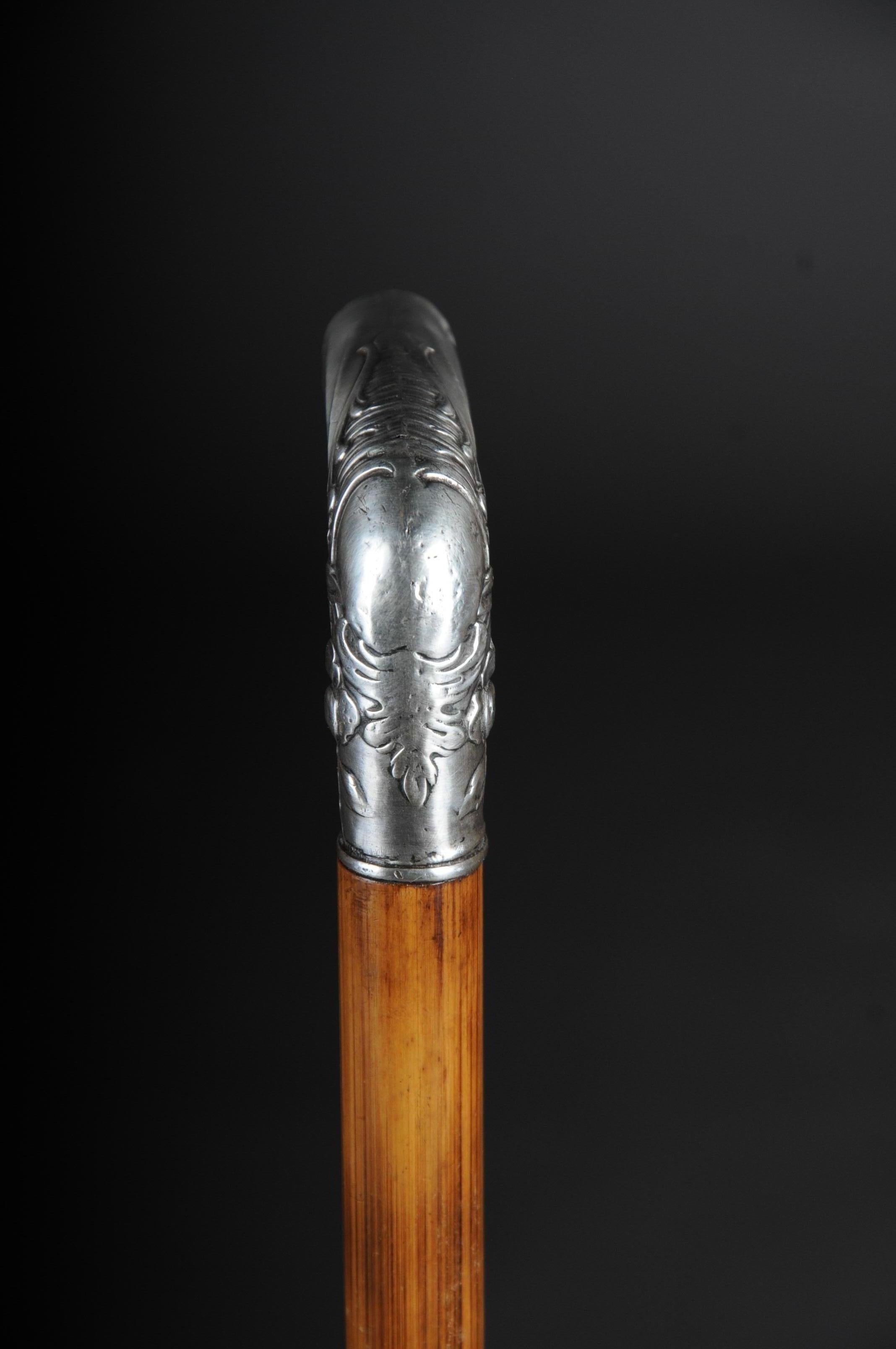 Art Nouveau Walking Stick Silver Handle around 1910 3