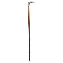 Art Nouveau Walking Stick Silver Handle around 1910
