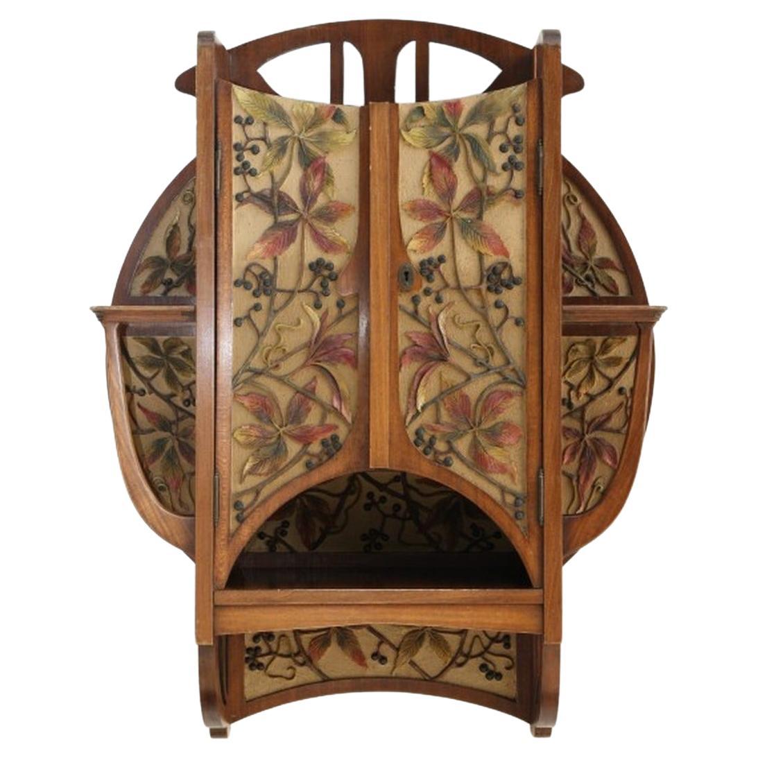 Art Nouveau Wall Cabinet For Sale