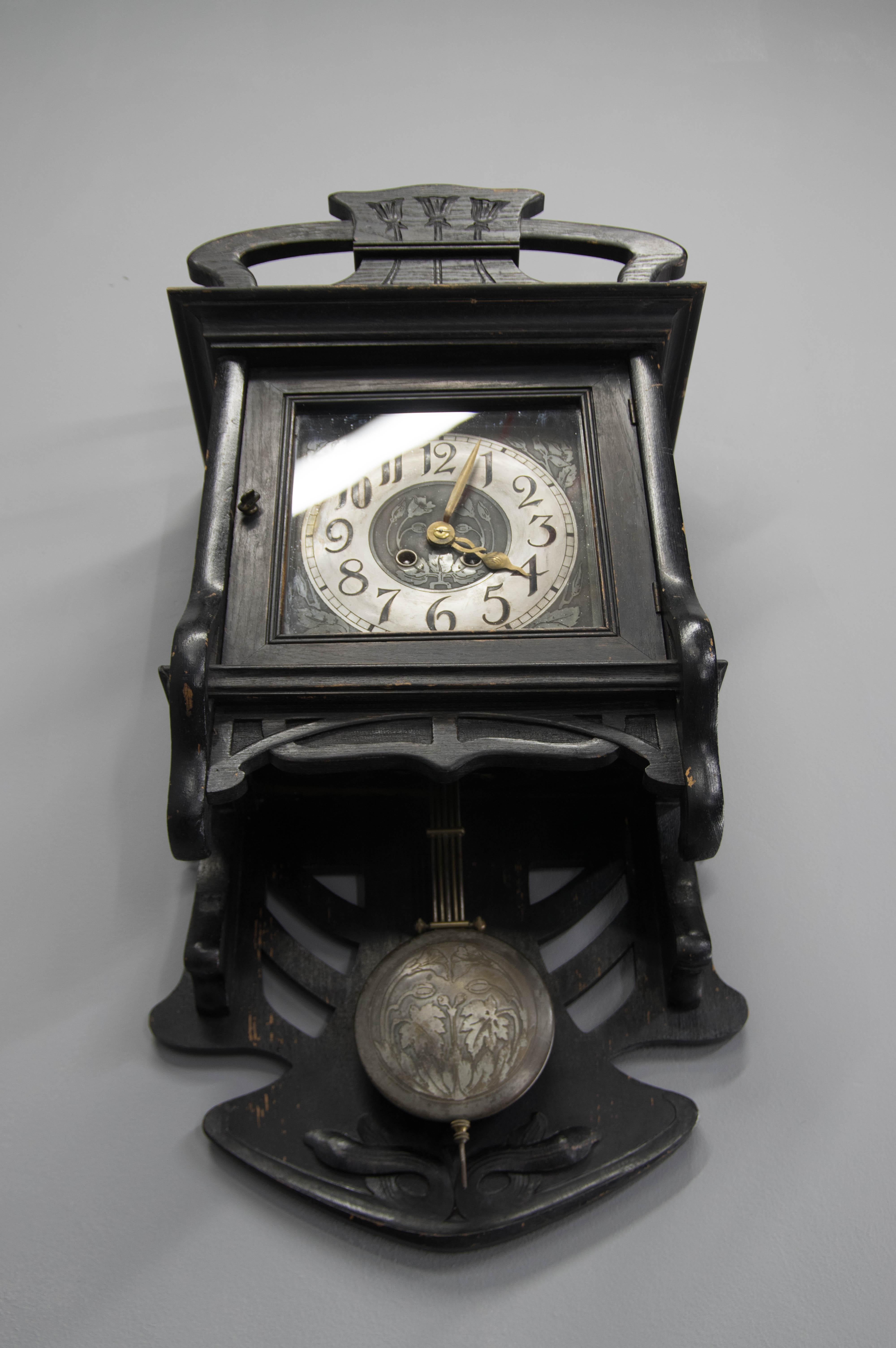 Horloge murale Art nouveau, années 1900 en vente 4