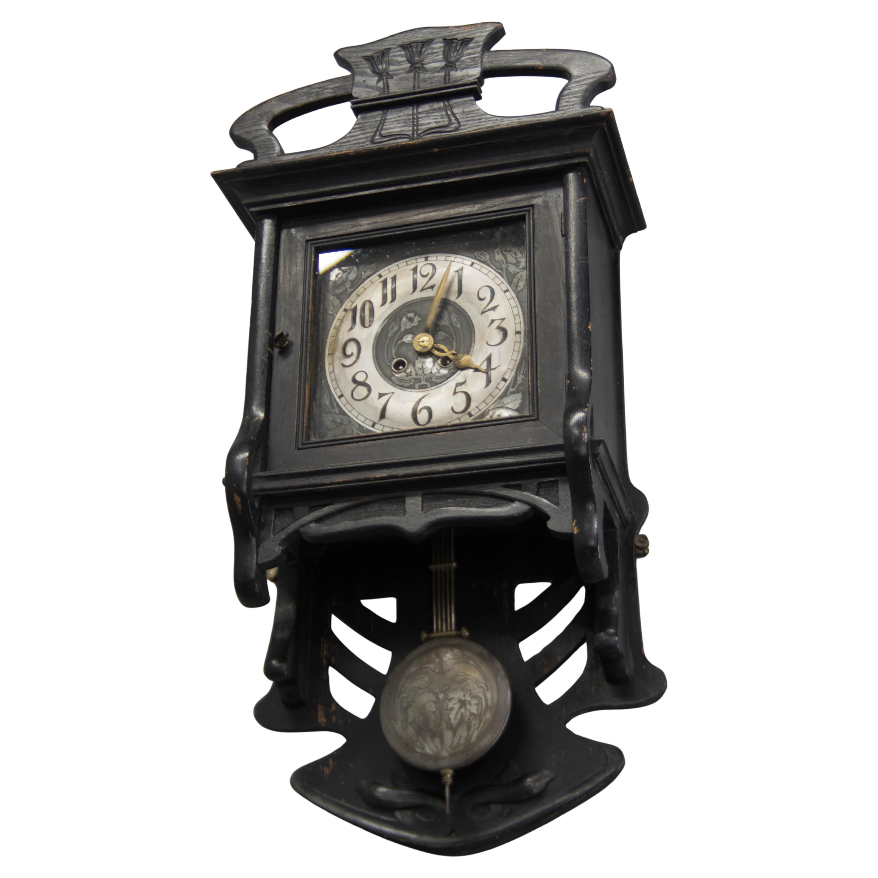 Horloge murale Art nouveau, années 1900 en vente