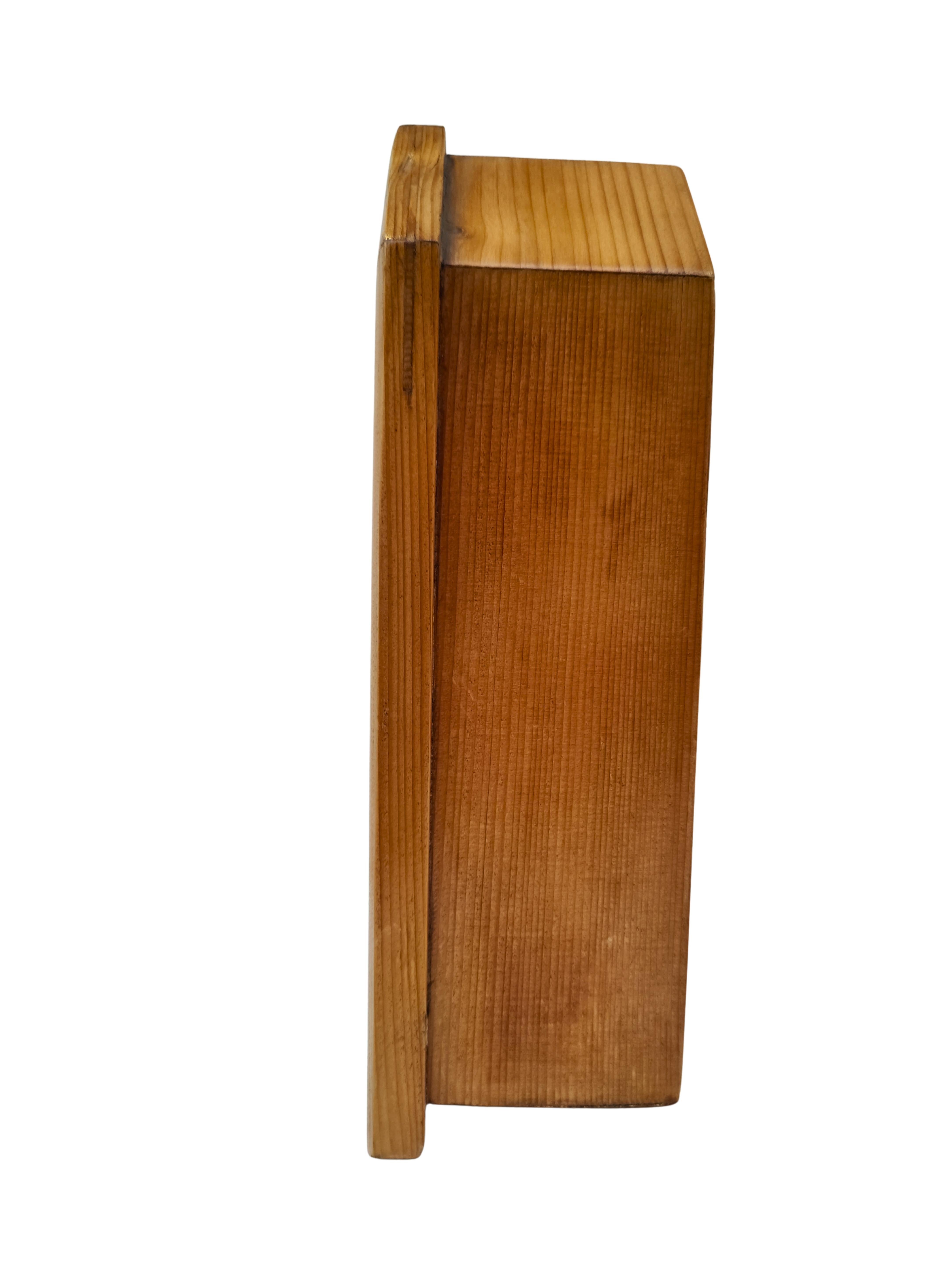 Art Nouveau Wall Clock with Ceramic Dial, Softwood Case, circa 1900 In Good Condition For Sale In Darmstadt, DE