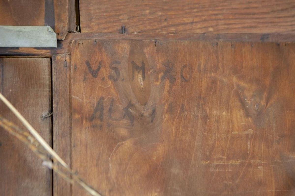 Miroir mural Art Nouveau dans un cadre en chêne, début du 20e siècle en vente 1