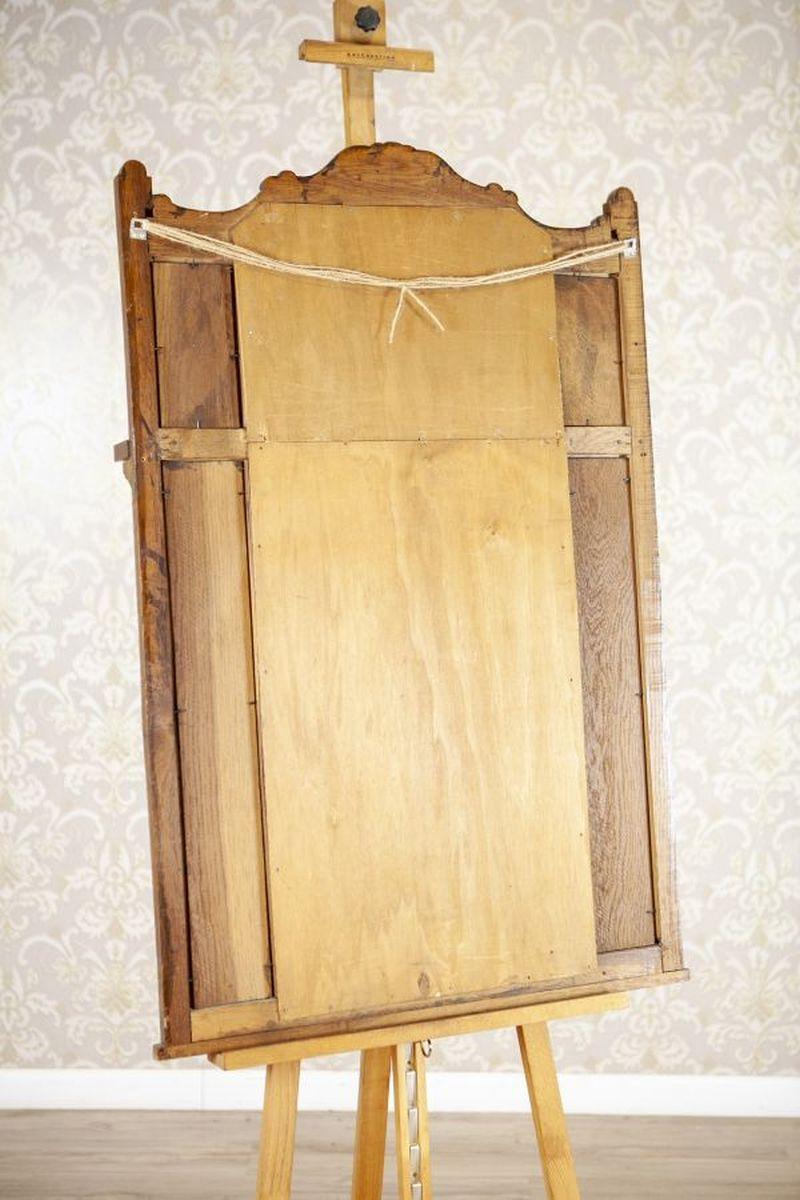 Miroir mural Art Nouveau dans un cadre en chêne, début du 20e siècle en vente 1