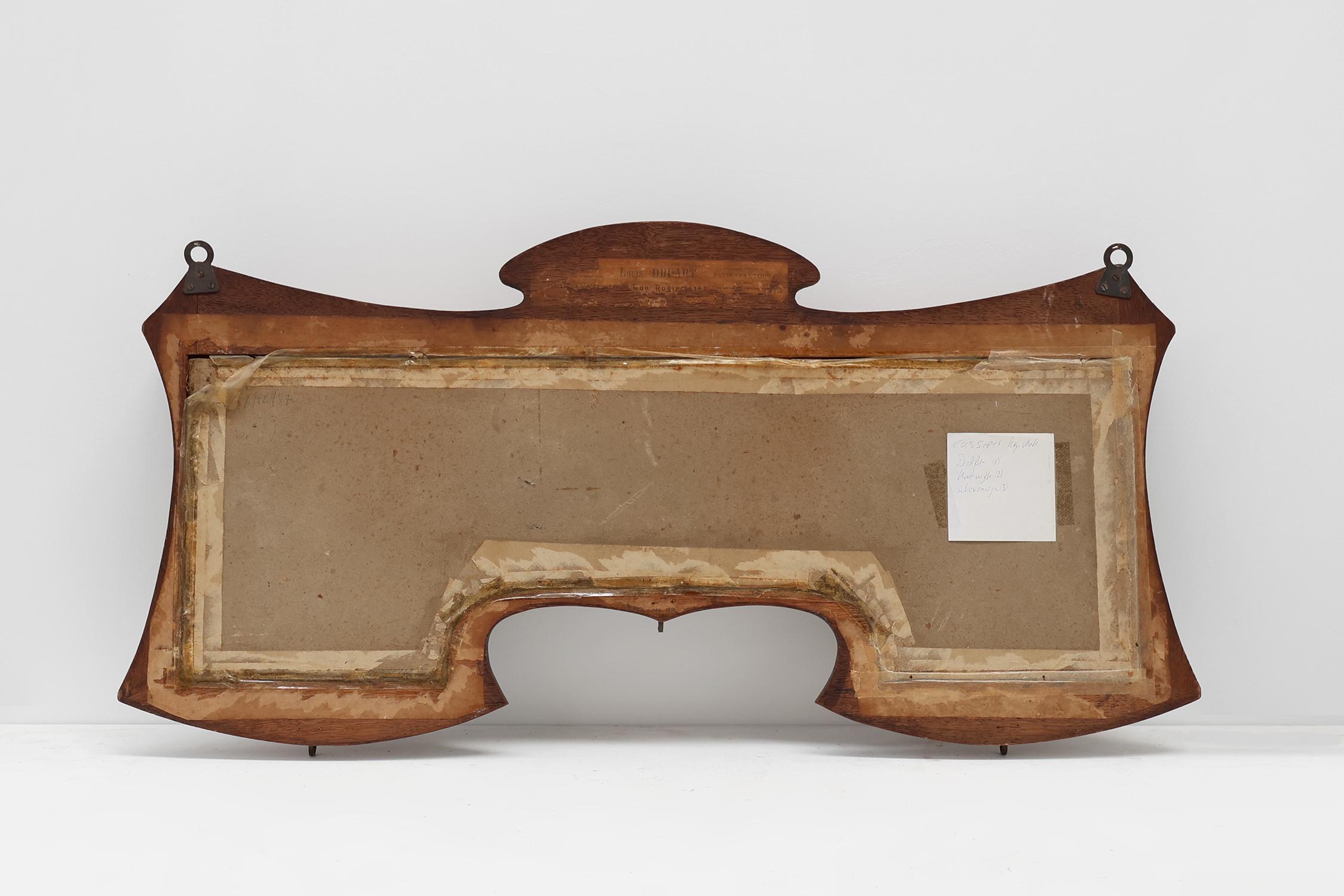 Porte-manteau mural Art nouveau avec aquarelles encadrées par Cassier, Belgique en vente 5