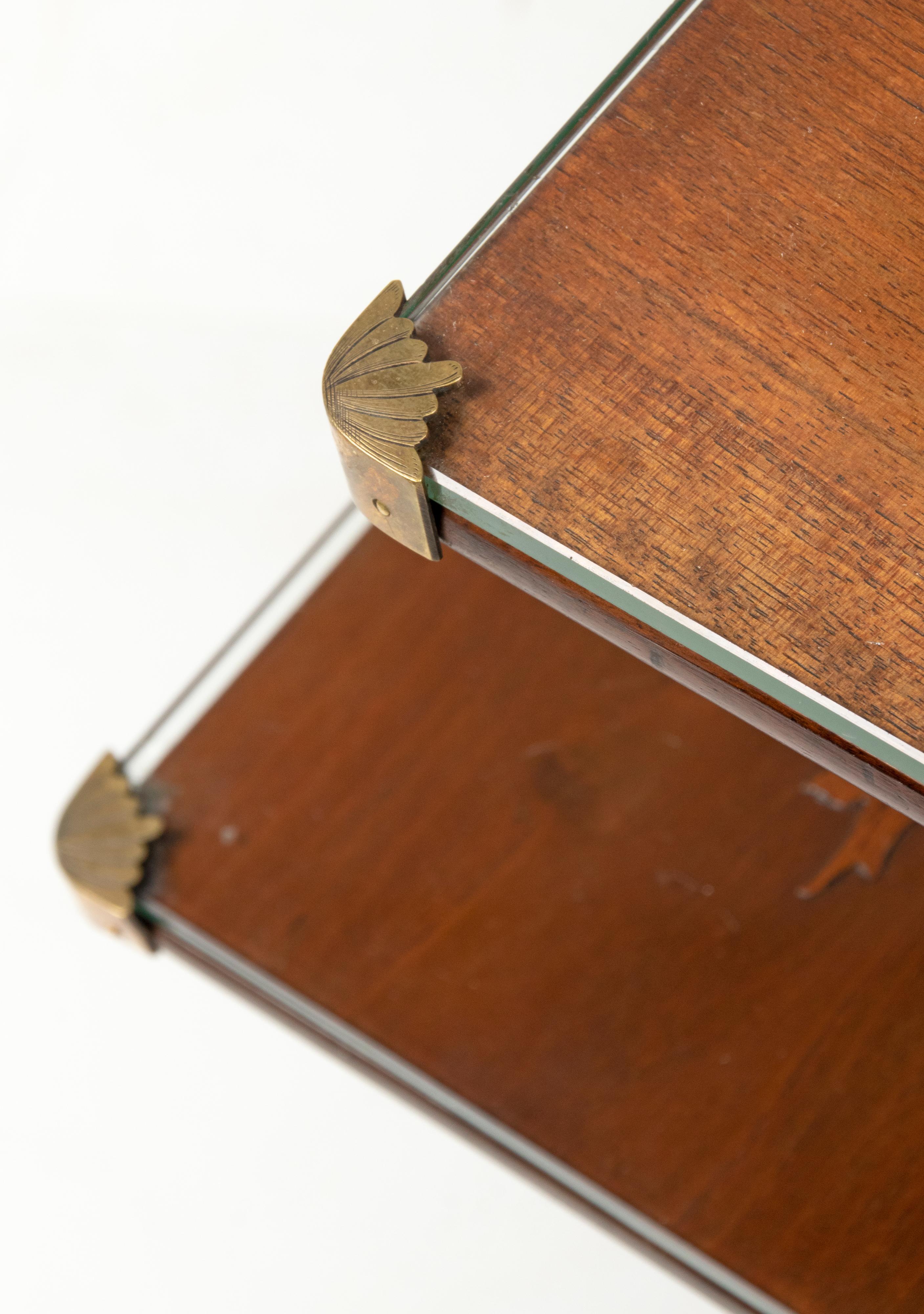 Art Nouveau Walnut Gallé Style Floral Marquetry Tray Server Table 1