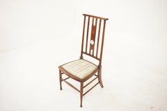 Art Nouveau Walnut Inlaid Bedroom Chair, Scotland 1910, H903