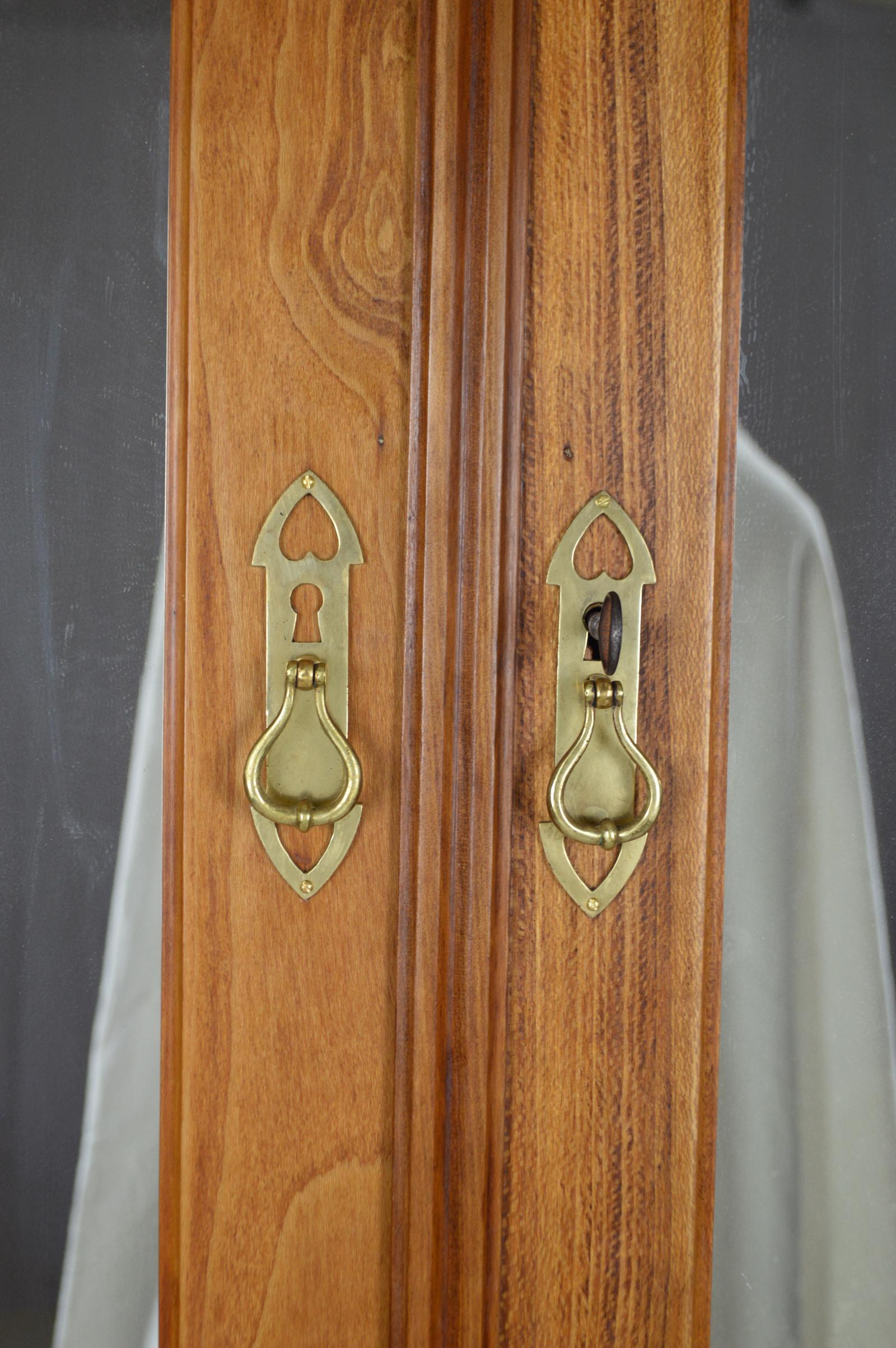 Art Nouveau Wardrobe / Armoire in Carved Fruit Wood, France, circa 1910 4