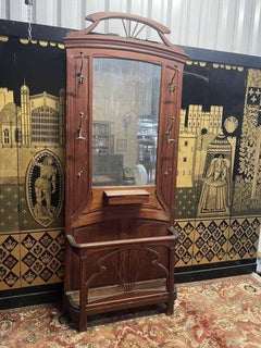 Art Nouveau Wardrobe Coat Rack