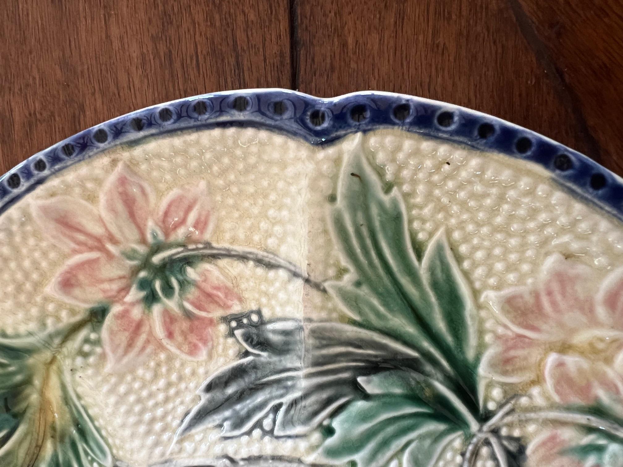 Assiette à huîtres Wasmuel Art Nouveau, Belgique, vers 1890 en vente 2