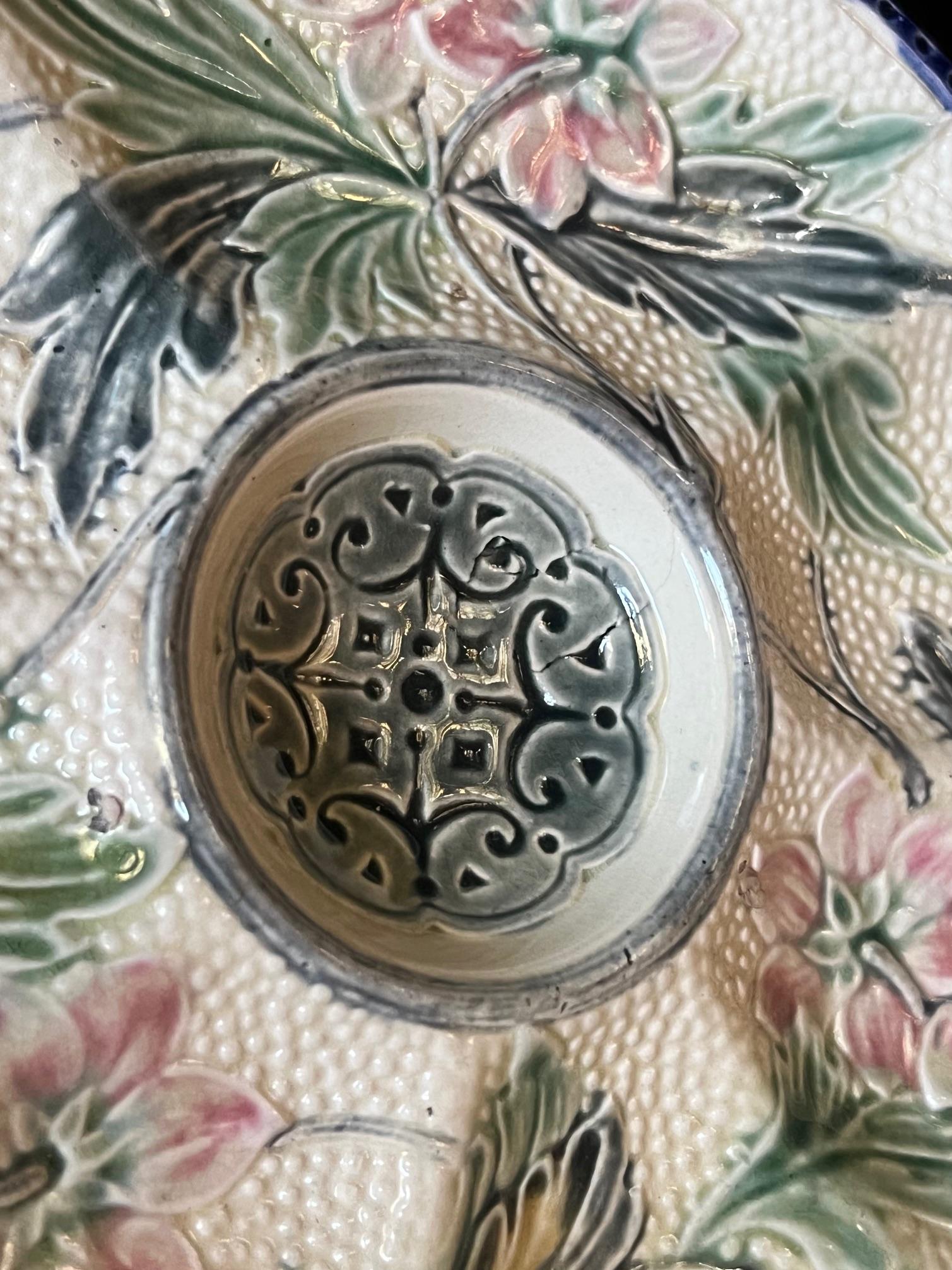 Jugendstil-Austernteller mit Wasmuel, Belgien, ca. 1890er Jahre im Angebot 2