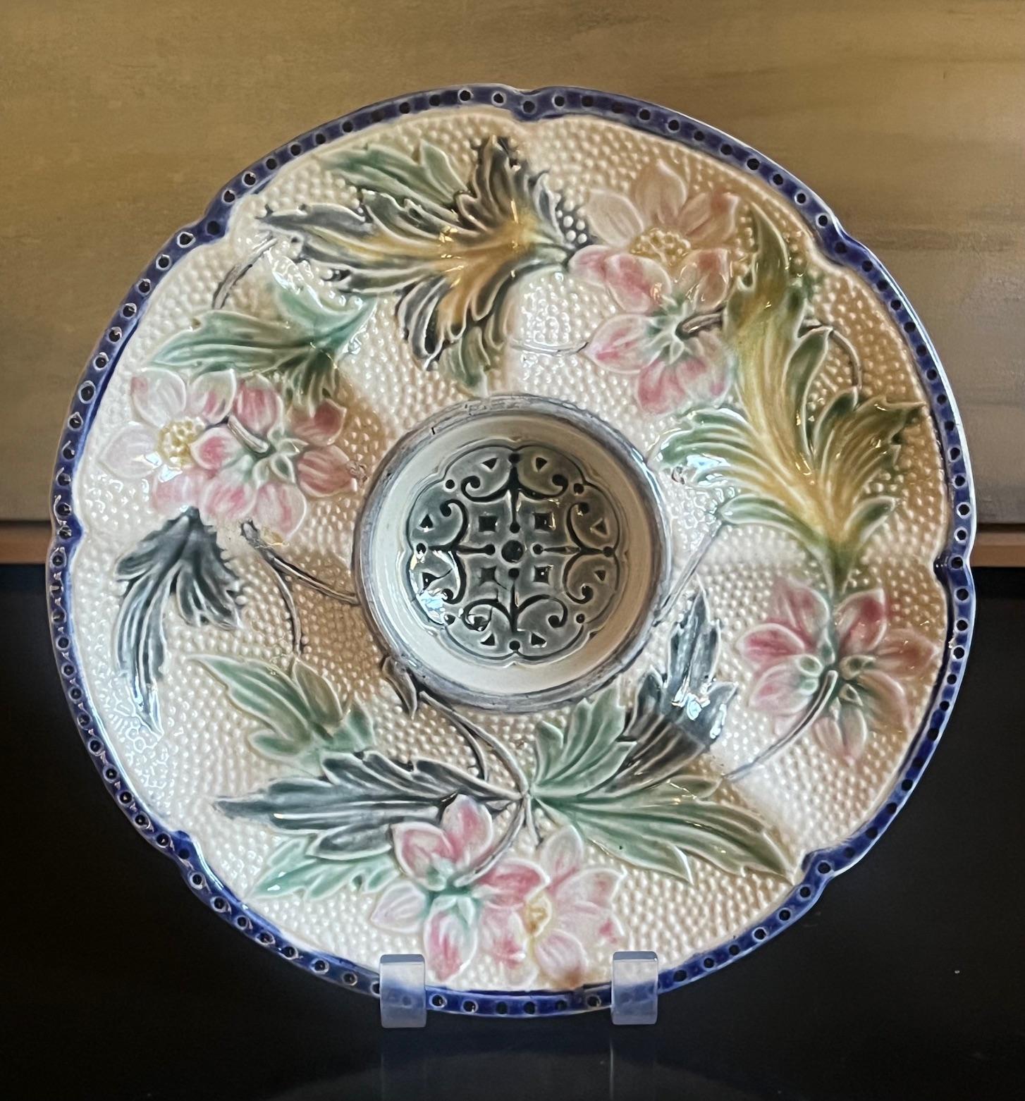 Jugendstil-Austernteller mit Wasmuel, Belgien, ca. 1890er Jahre im Angebot 3