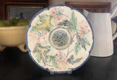 Art Nouveau Wasmuel Oyster Plate, Belgium, C. 1890's