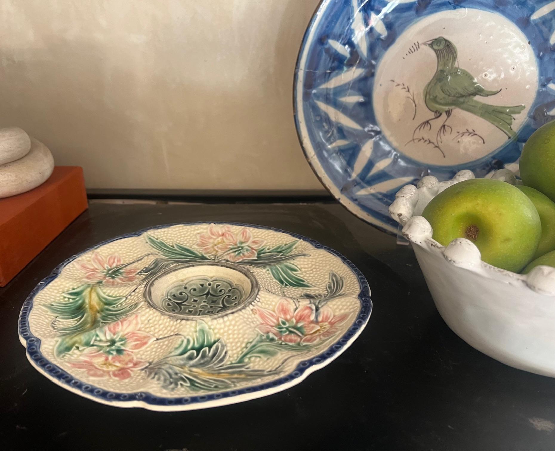 Art nouveau Assiette à huîtres Wasmuel Art Nouveau, Belgique, vers 1890 en vente