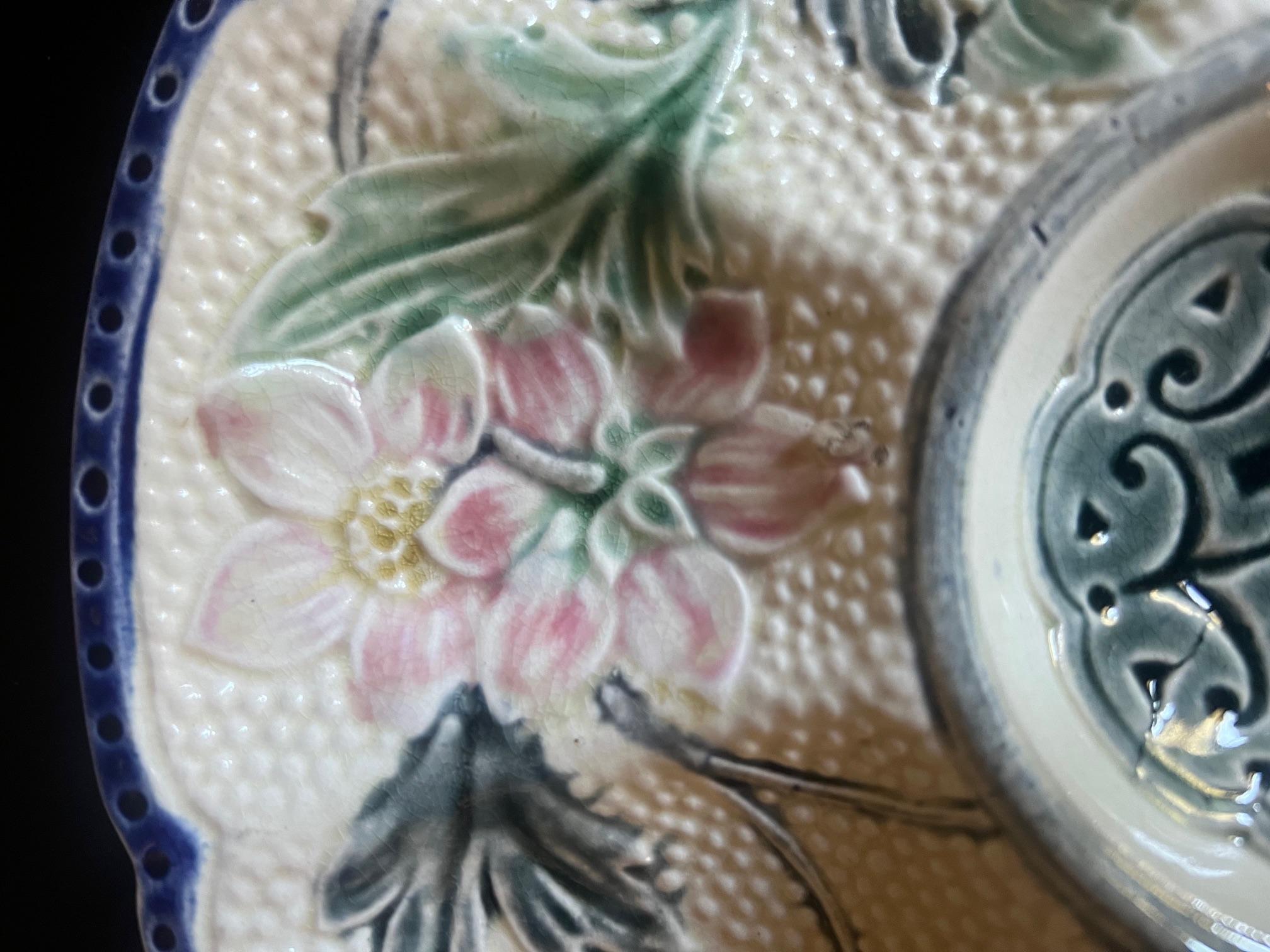 Jugendstil-Austernteller mit Wasmuel, Belgien, ca. 1890er Jahre (19. Jahrhundert) im Angebot