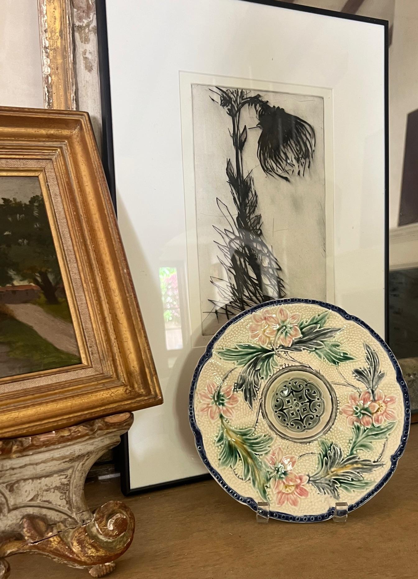 Assiette à huîtres Wasmuel Art Nouveau, Belgique, vers 1890 en vente 1