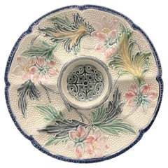 Art Nouveau Wasmuel Oyster Plate, Belgium, C. 1890's