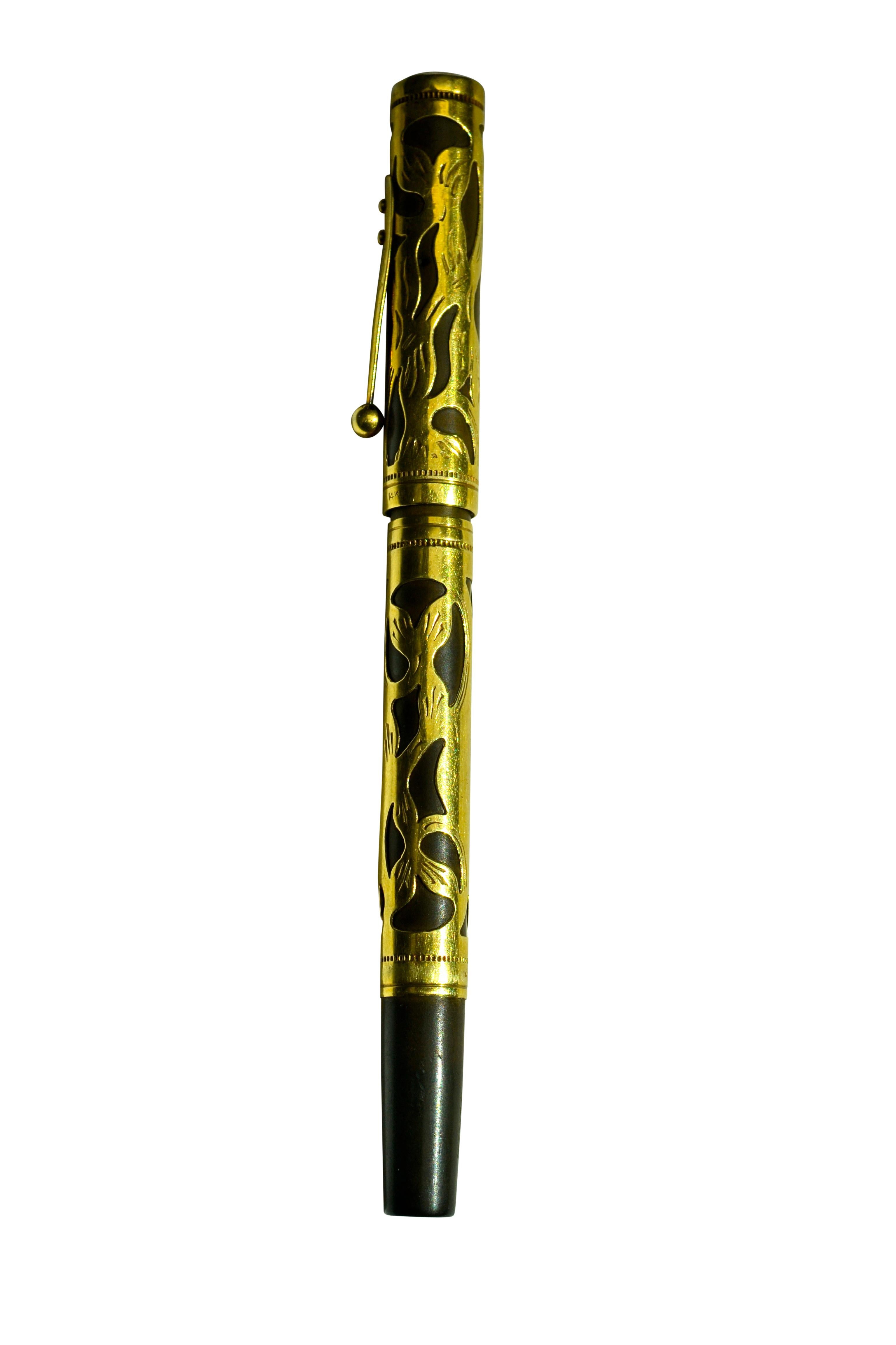 Jugendstil-Füllfederhalter Waterman 'Ideal':: 14 Karat Gold:: um 1910 (Art nouveau) im Angebot