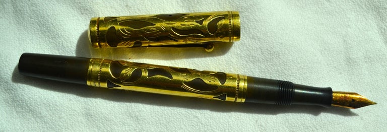 Art Nouveau Waterman 'Ideal' 14 Karat Gold Fountain Pen, circa