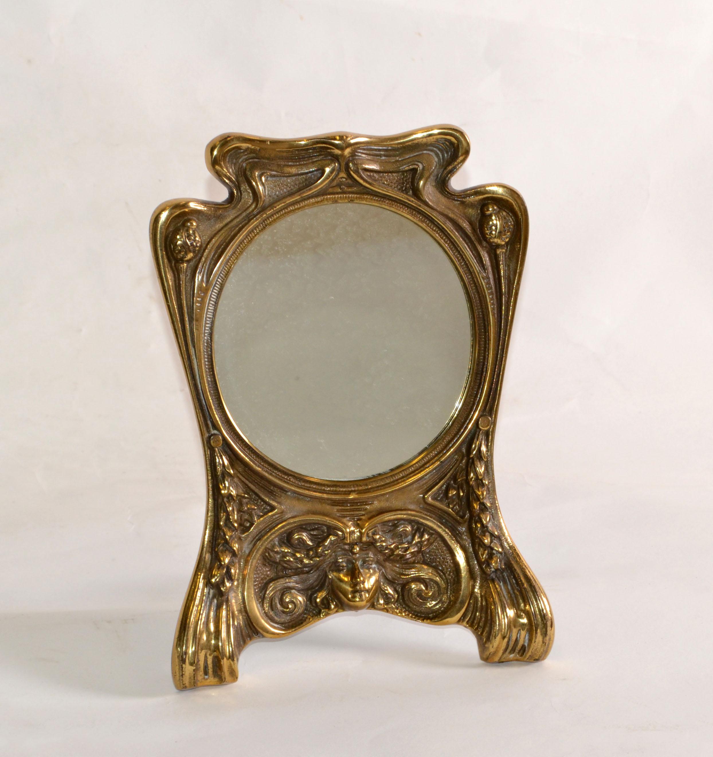 art nouveau vanity mirror