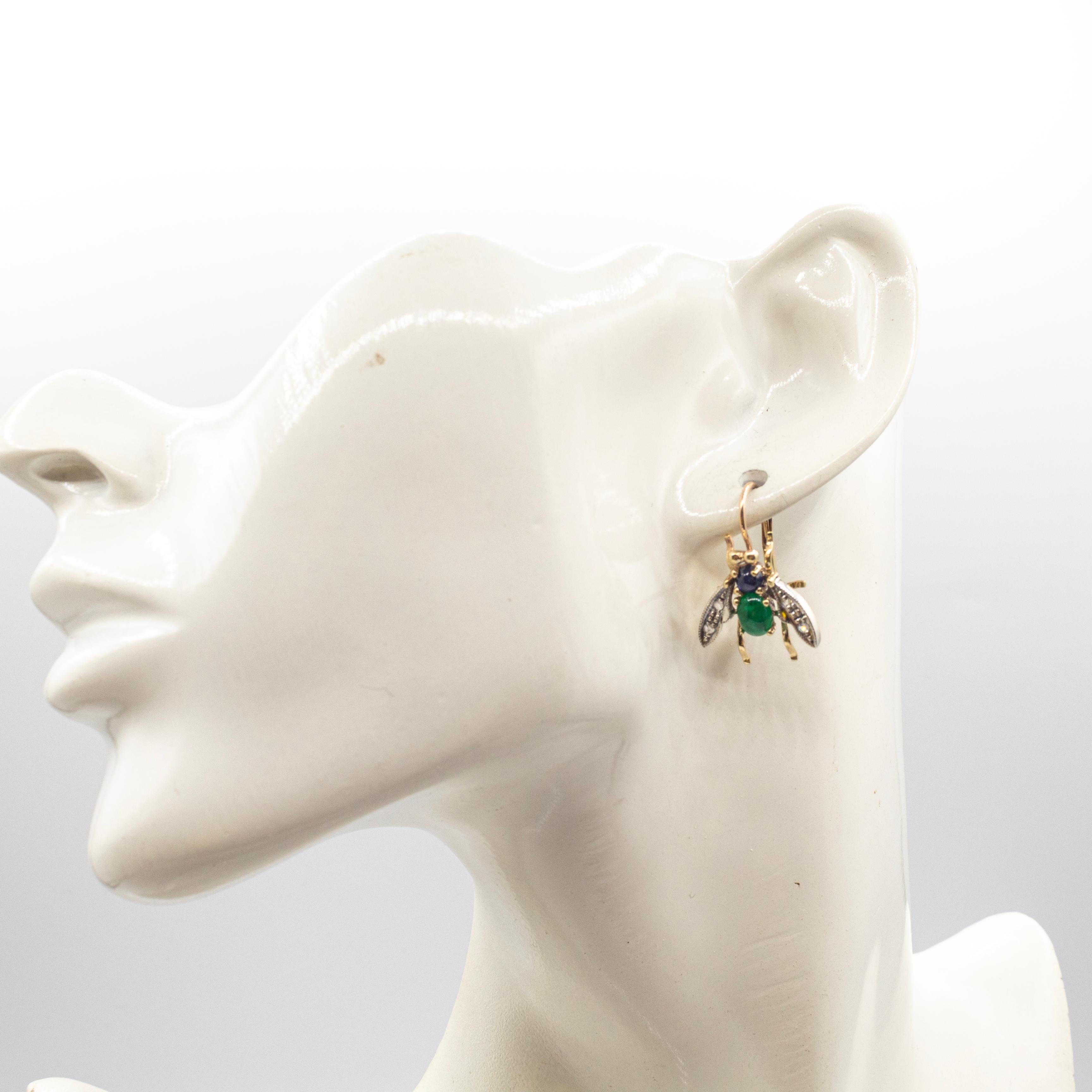 Art Nouveau White Diamond Blue Sapphire Ruby Yellow Gold 