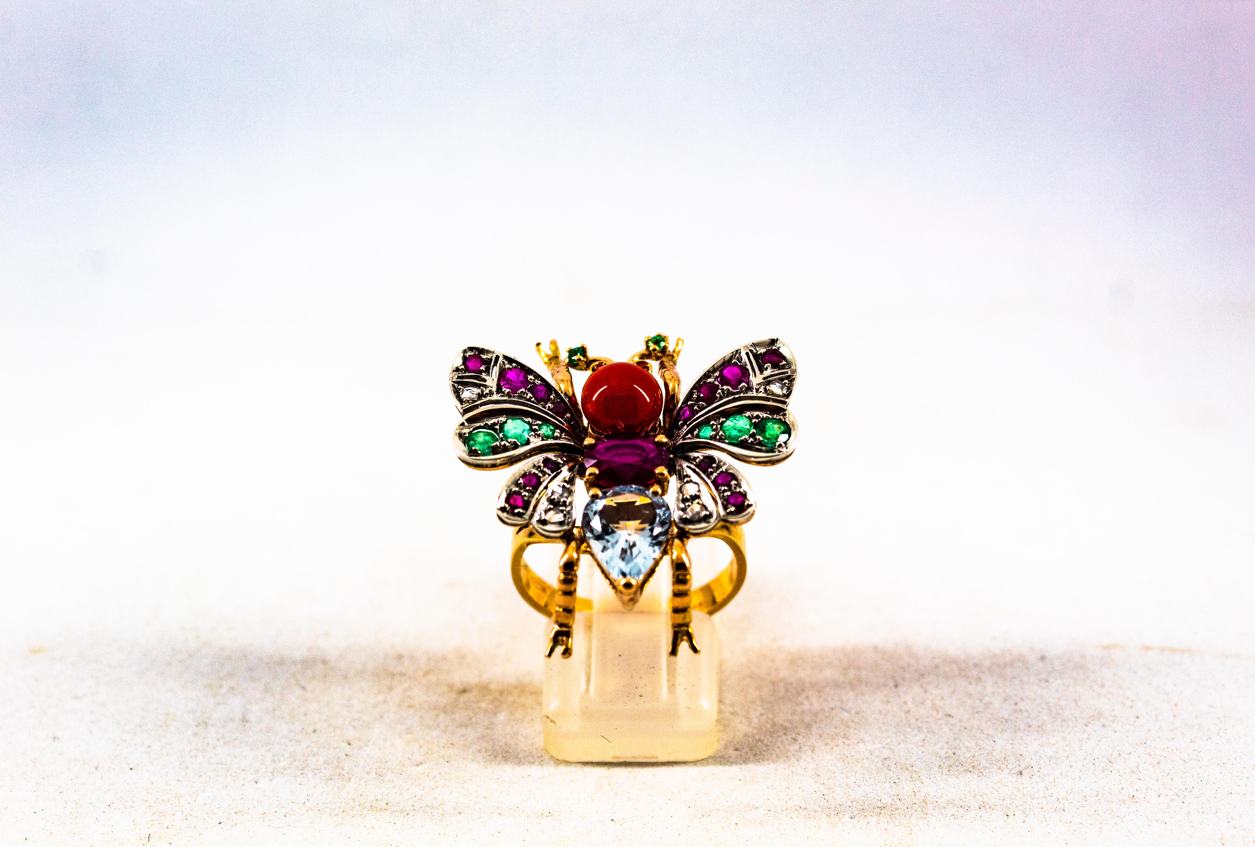 For any problems related to some materials contained in the items that do not allow shipping, please contact the seller with a private message to solve the problem.
We can ship every piece of our 1stdibs catalog worldwide.

This Ring is made of 9K
