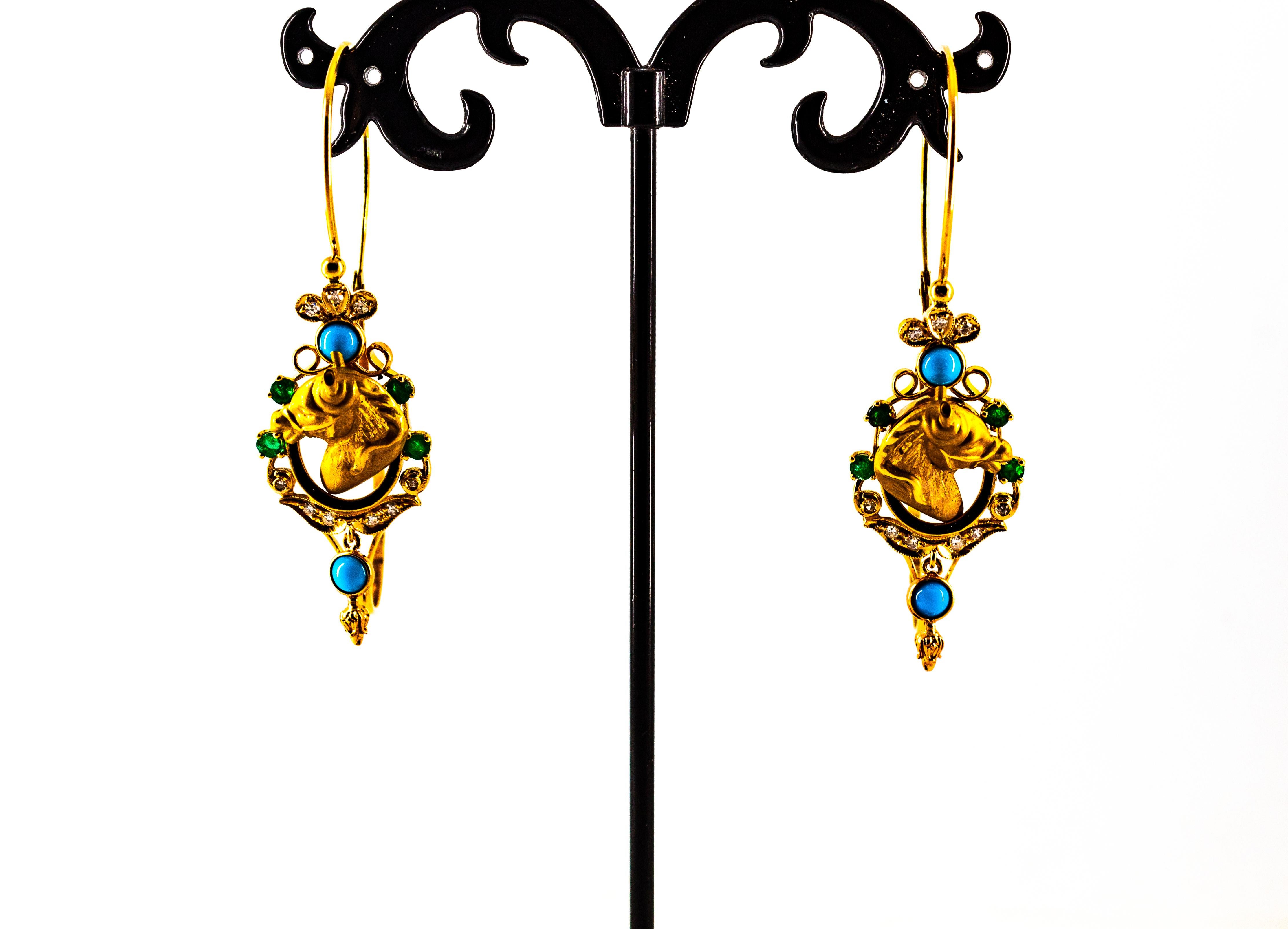 art nouveau gold earrings