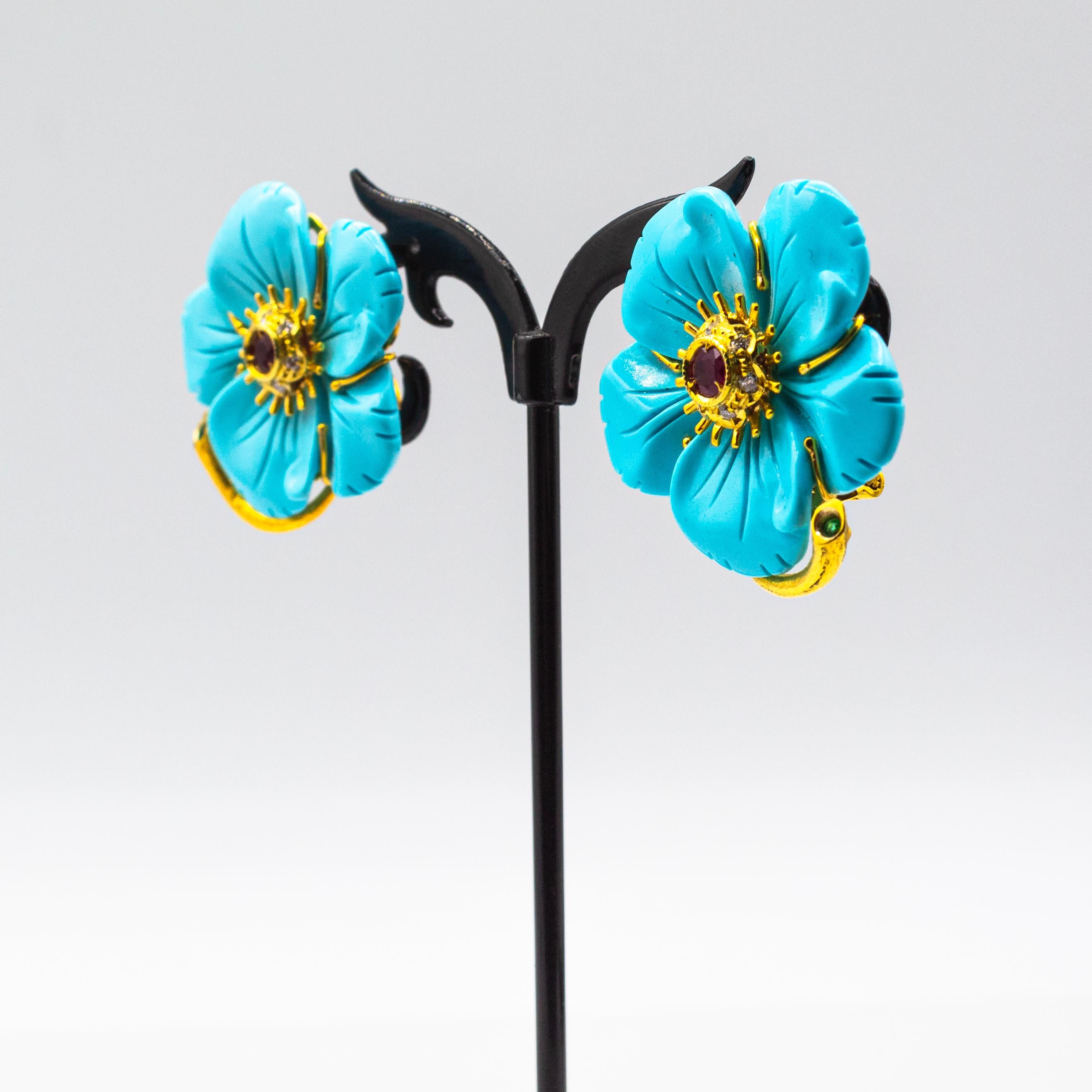 For any problems related to some materials contained in the items that do not allow shipping, please contact the seller with a private message to solve the problem.
We can ship every piece of our 1stdibs catalog worldwide.

This pair of Earrings is