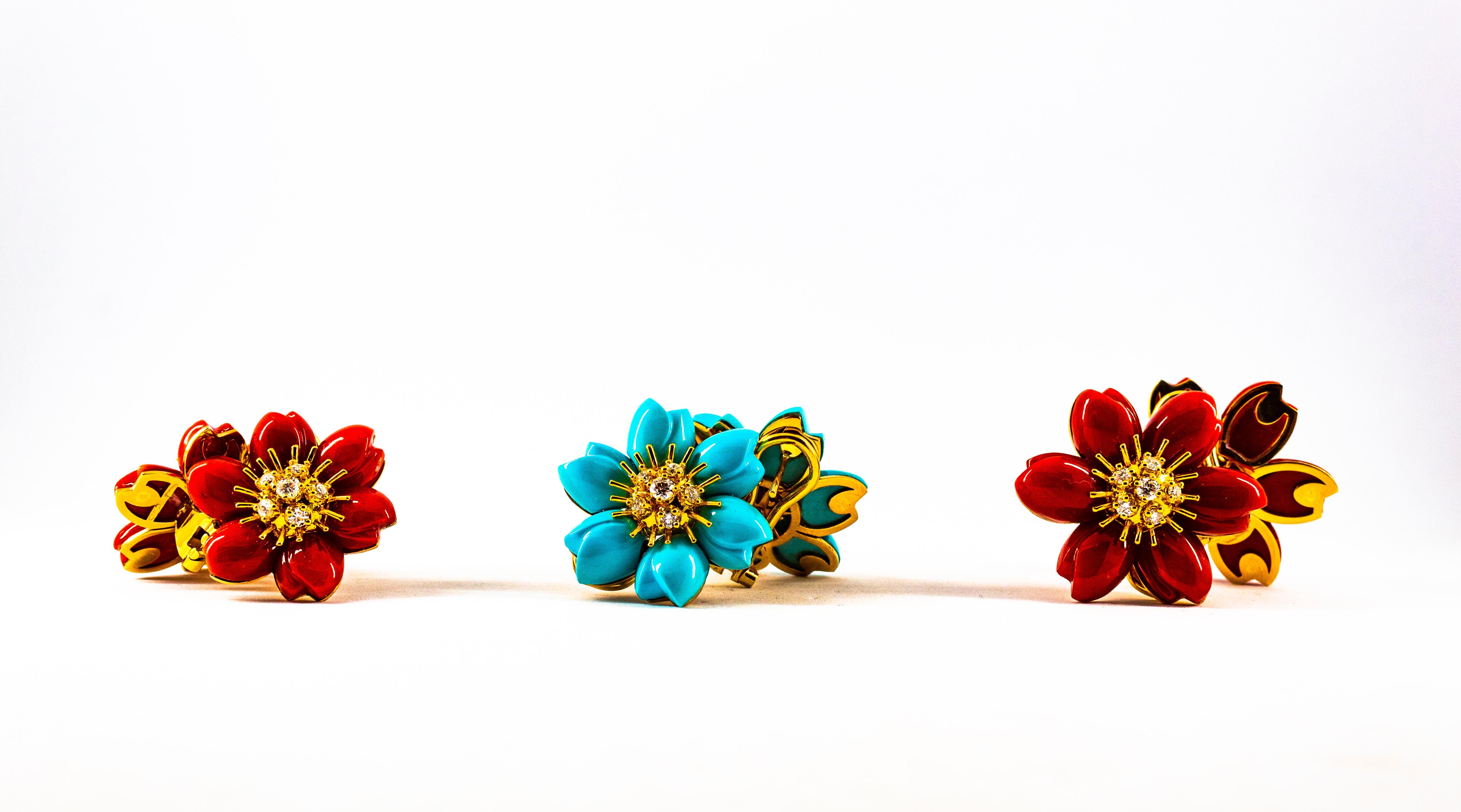 men's flower earrings