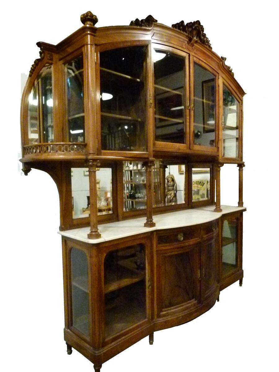 Art Nouveau Oak Wood Spanish Cabinet 3