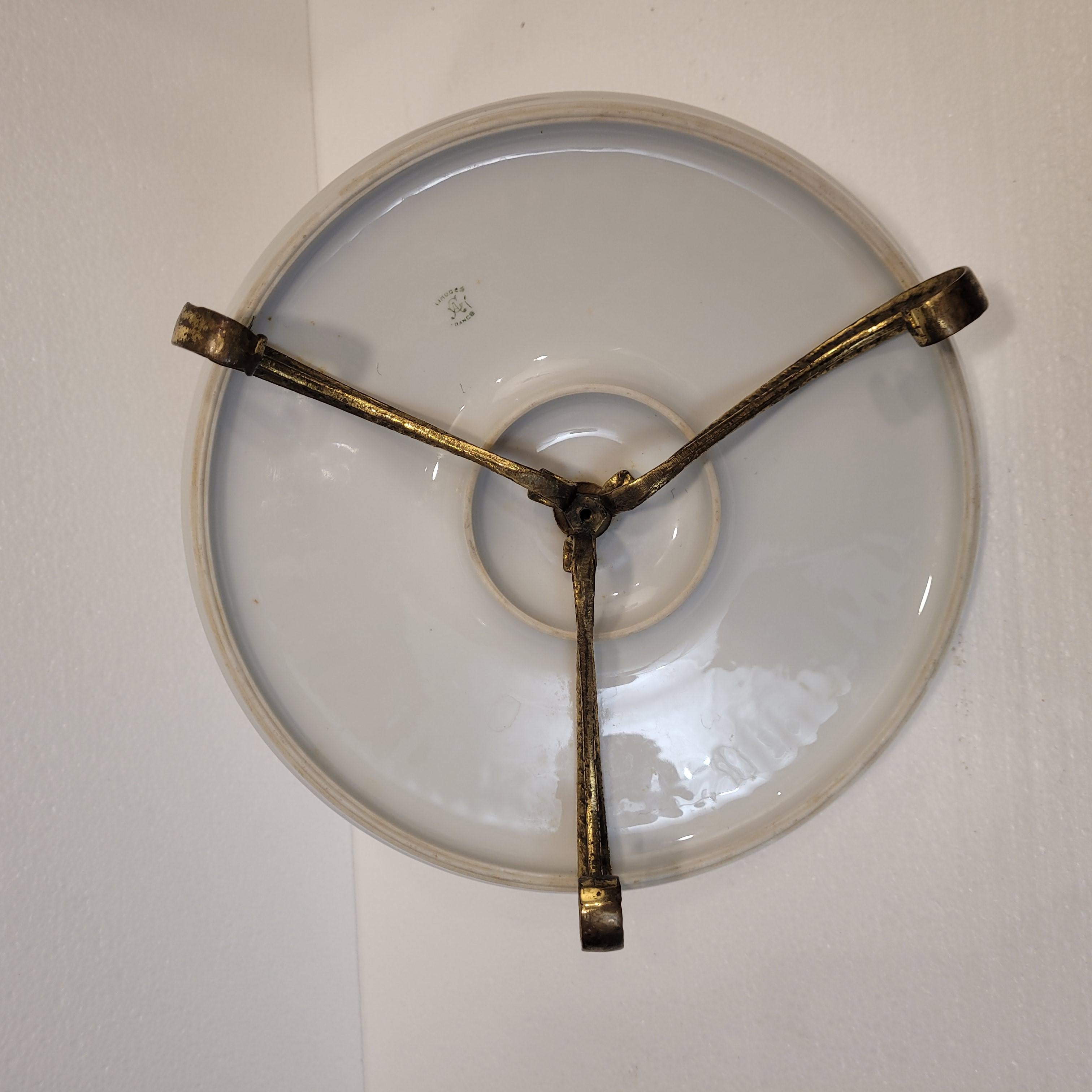 Tortenplatte aus weißem Porzellan im Jugendstil aus Limoges, Frankreich im Angebot 9