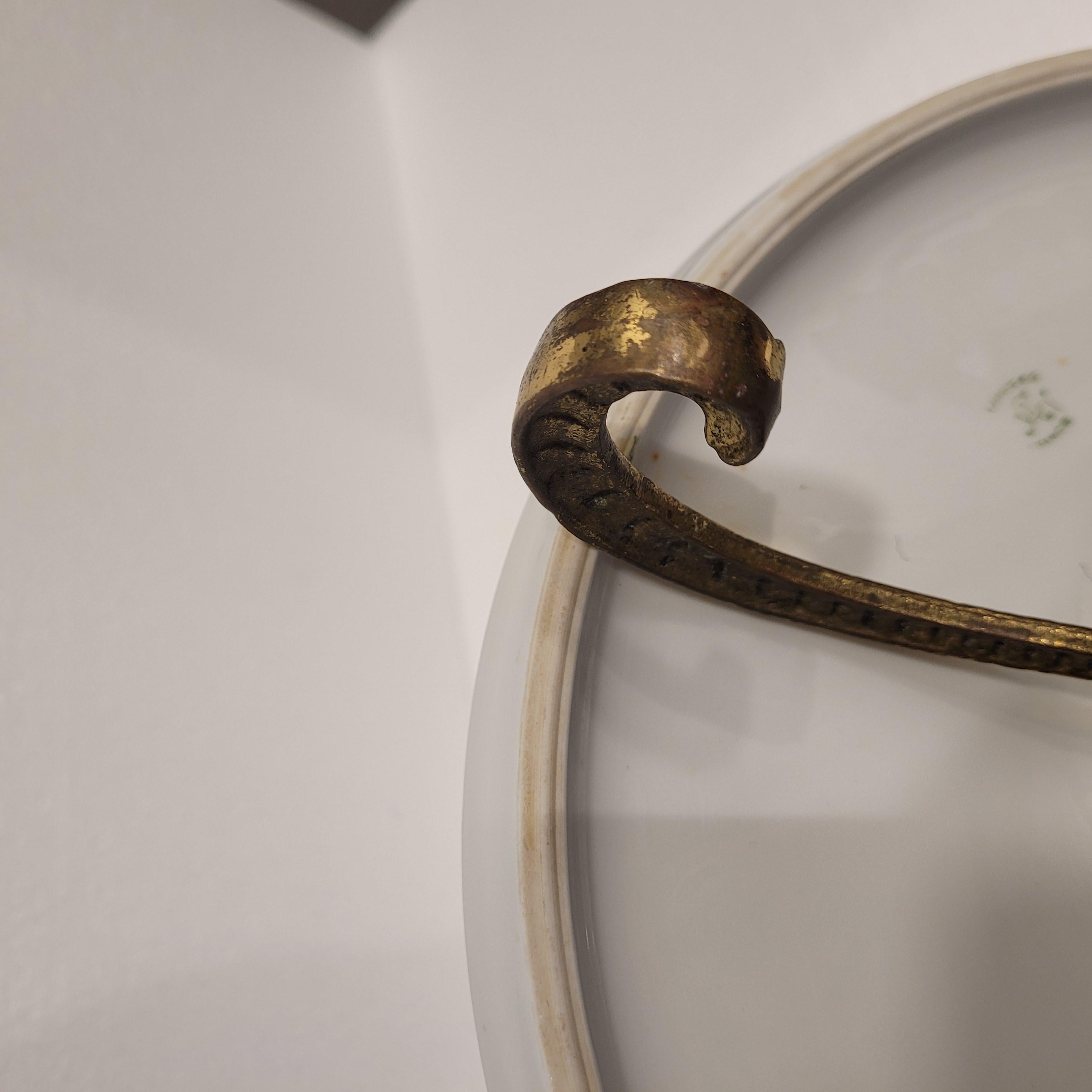 Tortenplatte aus weißem Porzellan im Jugendstil aus Limoges, Frankreich im Angebot 10