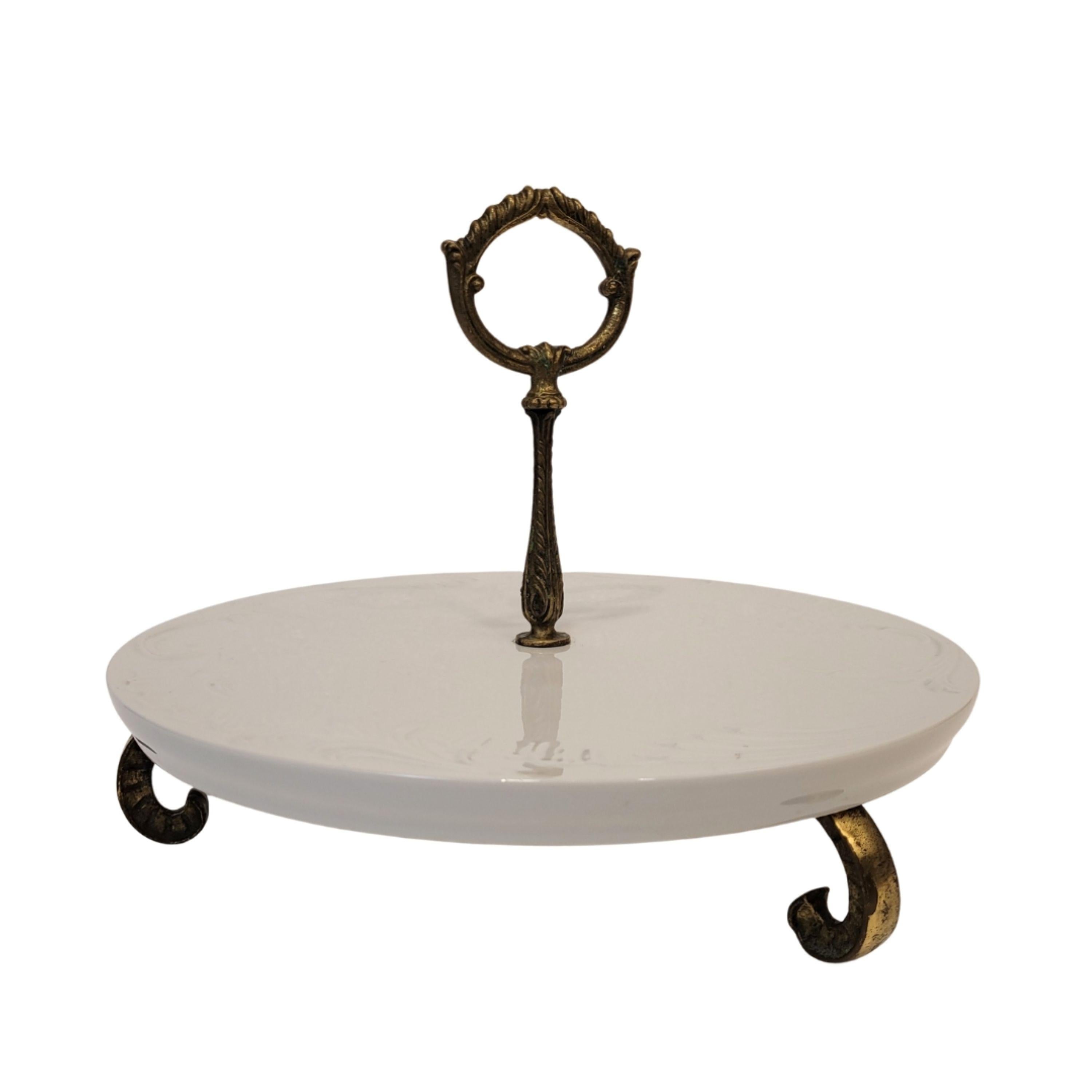 Tortenplatte aus weißem Porzellan im Jugendstil aus Limoges, Frankreich im Angebot 13