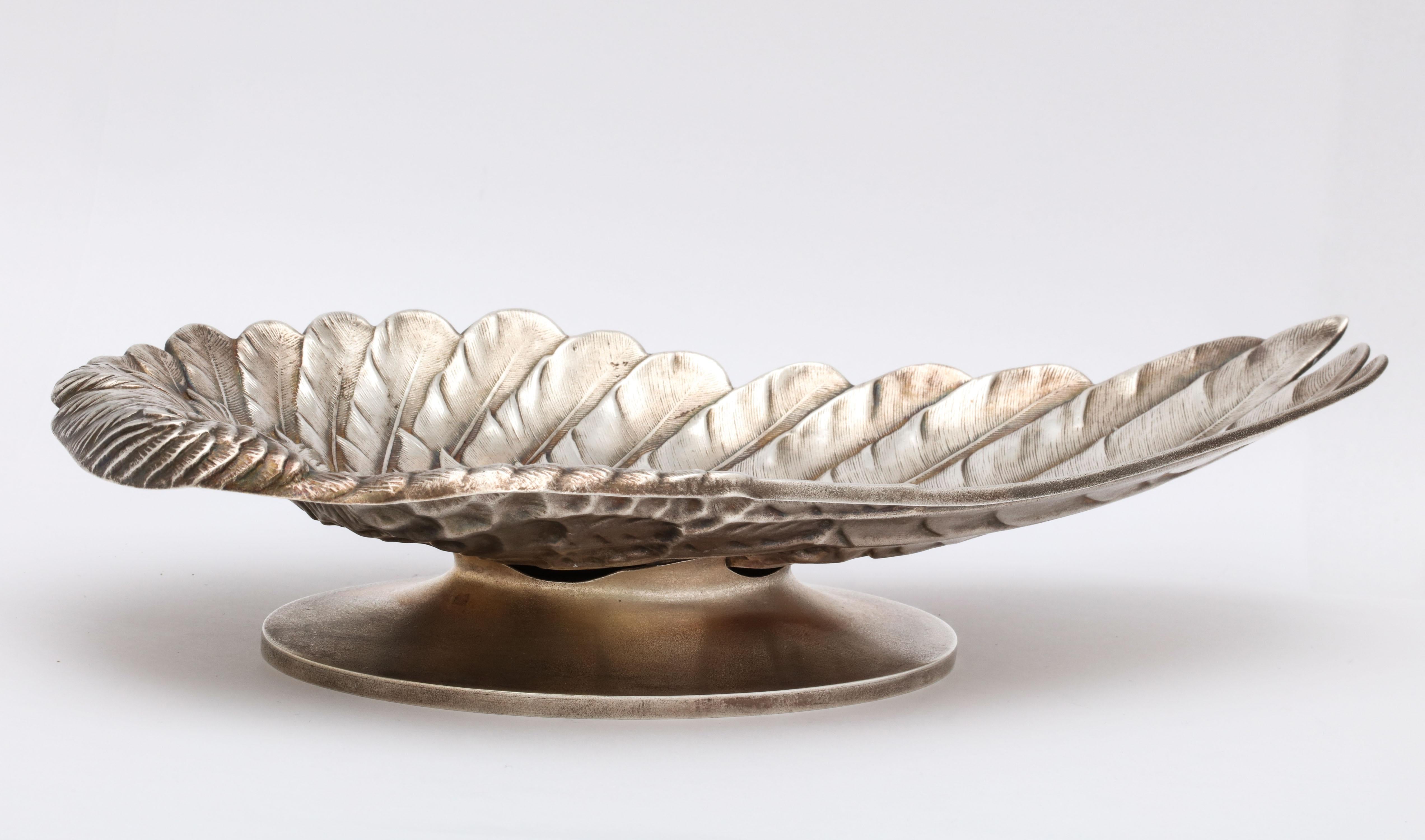 Art Nouveau Whiting Sterling Silver-Gilt Platter in the Form of a Bird's Wing 6