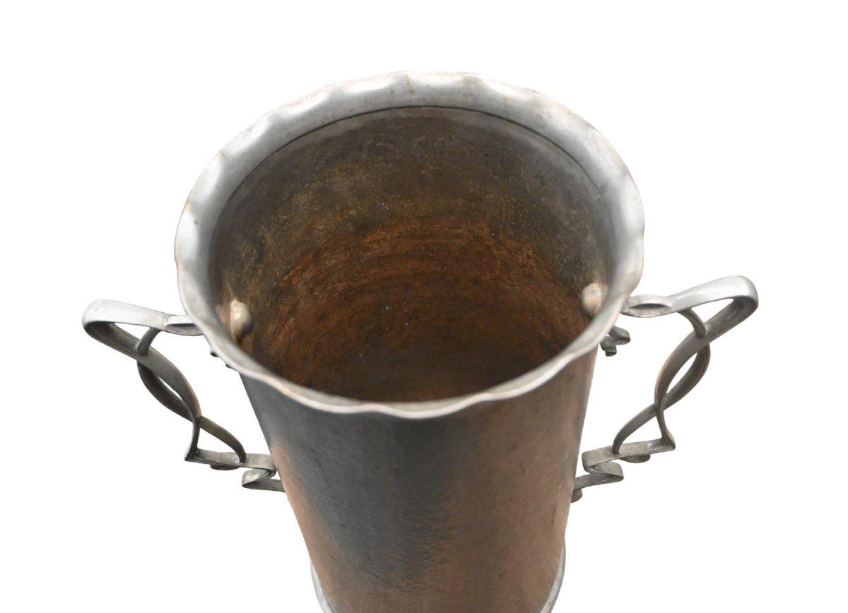 Art Nouveau Wine Cooler – Tinned Brass, Circa 1900–1915 In Good Condition For Sale In Bilzen, BE