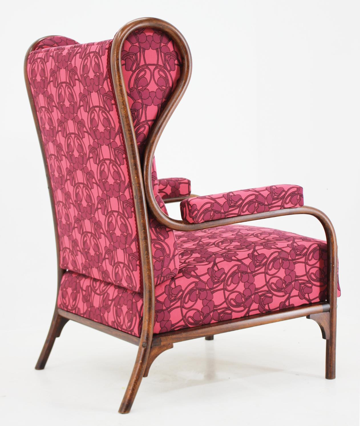 Chaise à oreilles Art Nouveau de Thonet Nr.6541, depuis 1904 en vente 5