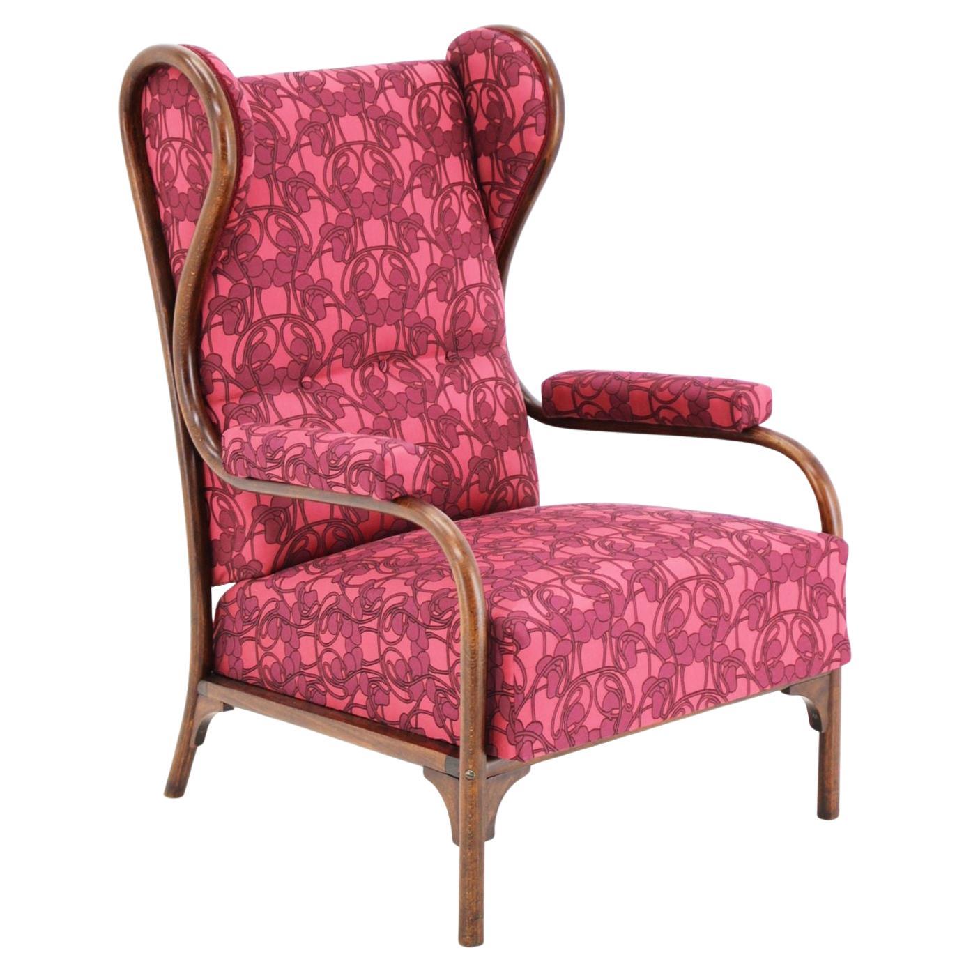 Art Nouveau Wing Chair Thonet Nr.6541, since 1904 For Sale