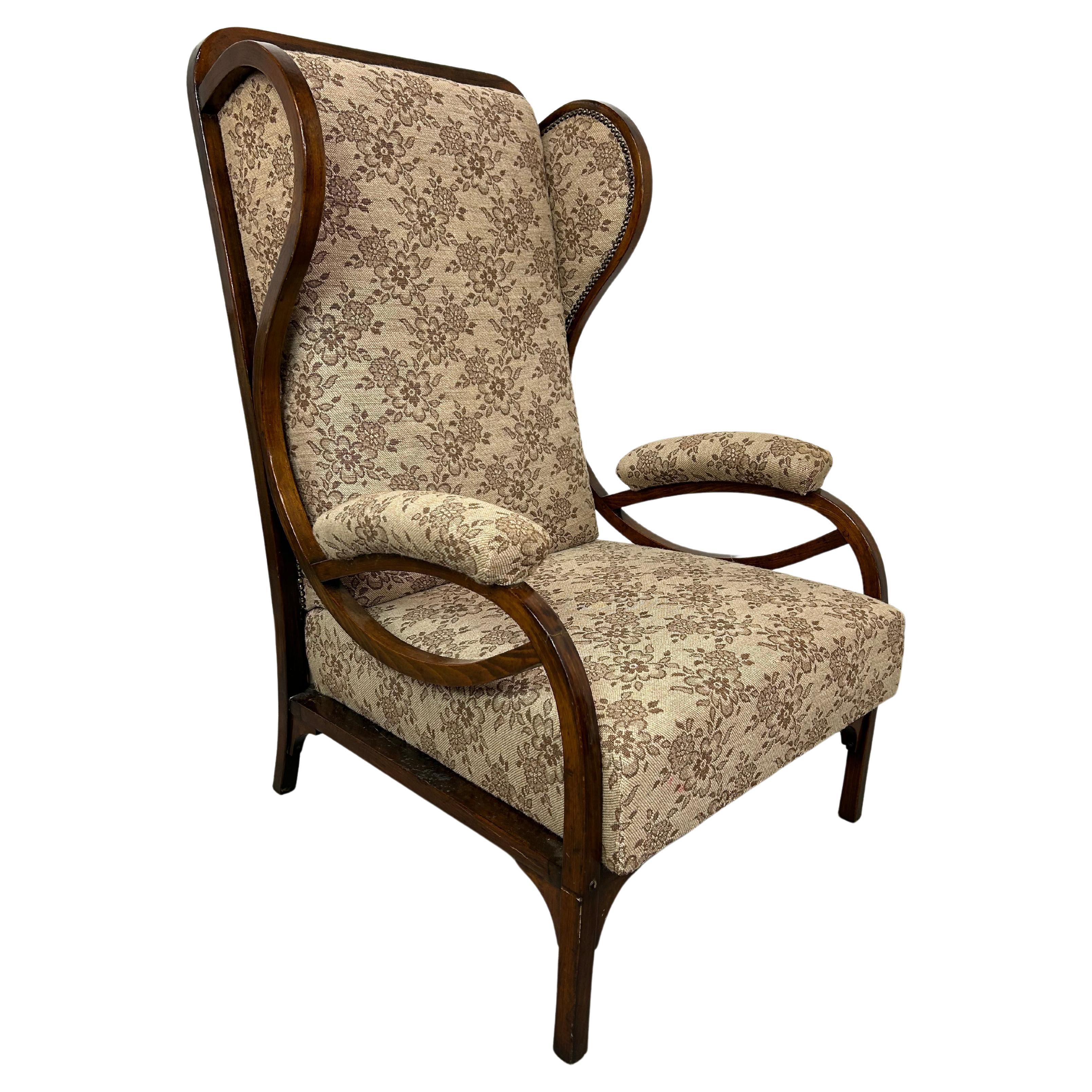 Art nouveau wingchair no.6542 by Thonet