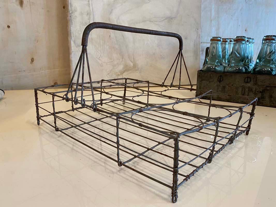 Art Nouveau Wire Bottle Rack from France, Early 20th Century For Sale 8