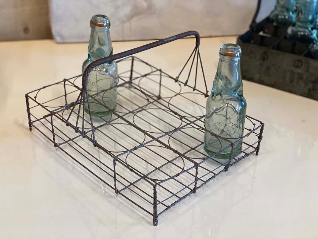 French Art Nouveau Wire Bottle Rack from France, Early 20th Century For Sale