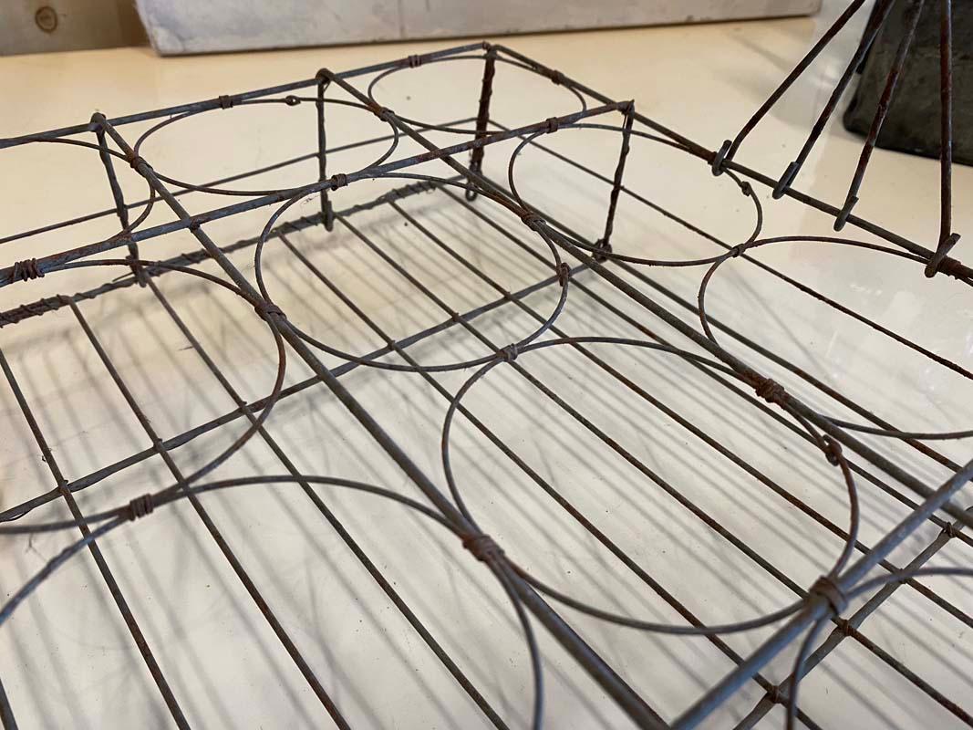 Art Nouveau Wire Bottle Rack from France, Early 20th Century For Sale 2
