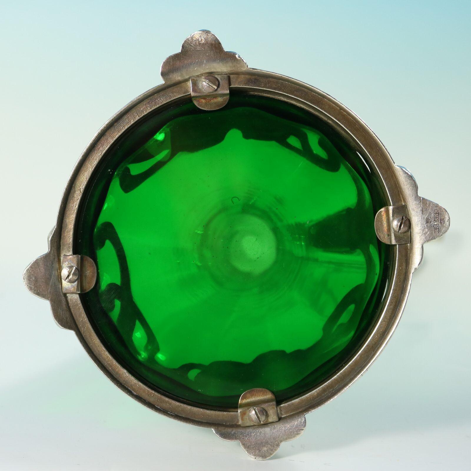 Art Nouveau WMF Claret Jug and Stopper with Green Glass Liner im Angebot 7
