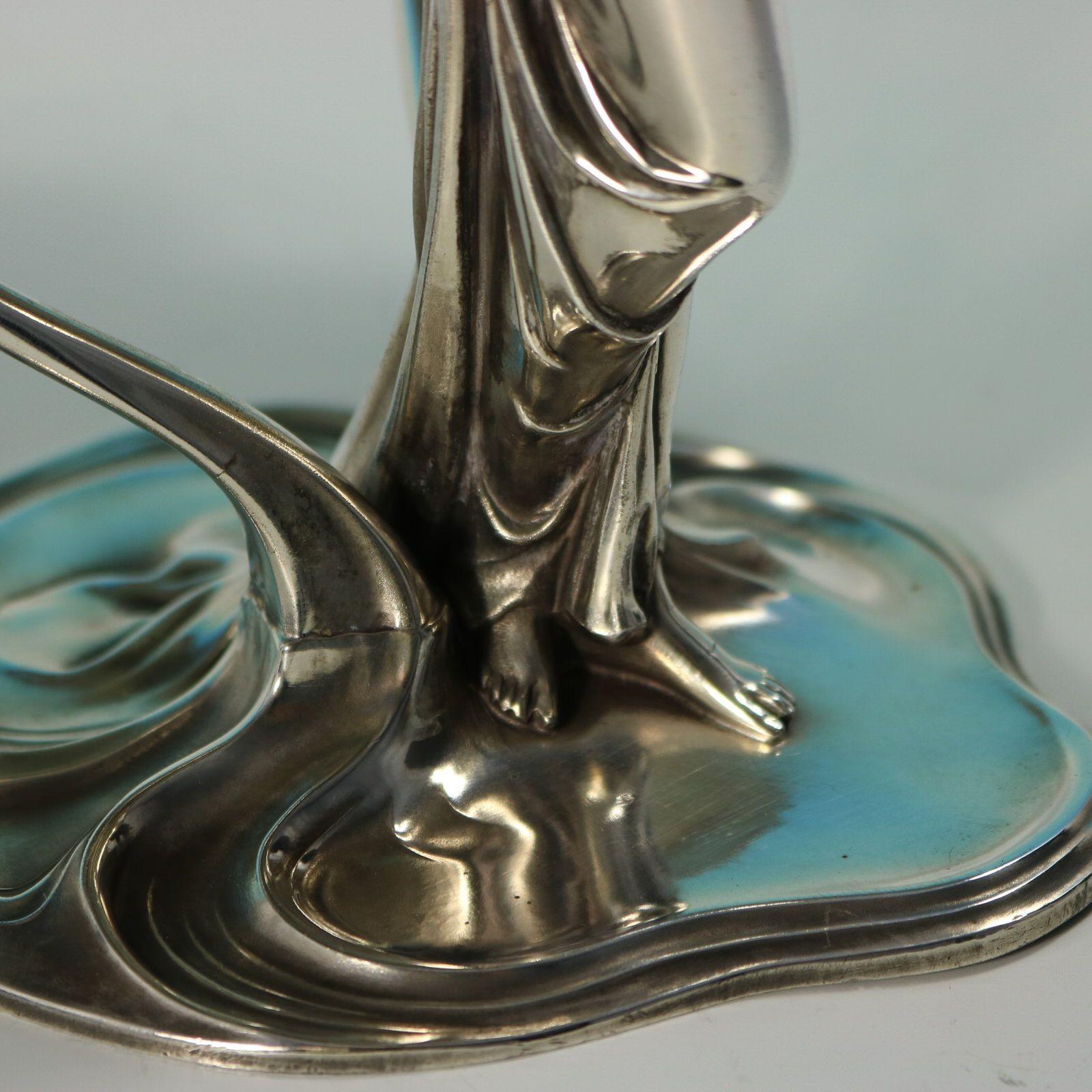 Art Nouveau WMF Fairy With Dove, Lily Visiting Card Tray in vendita 2