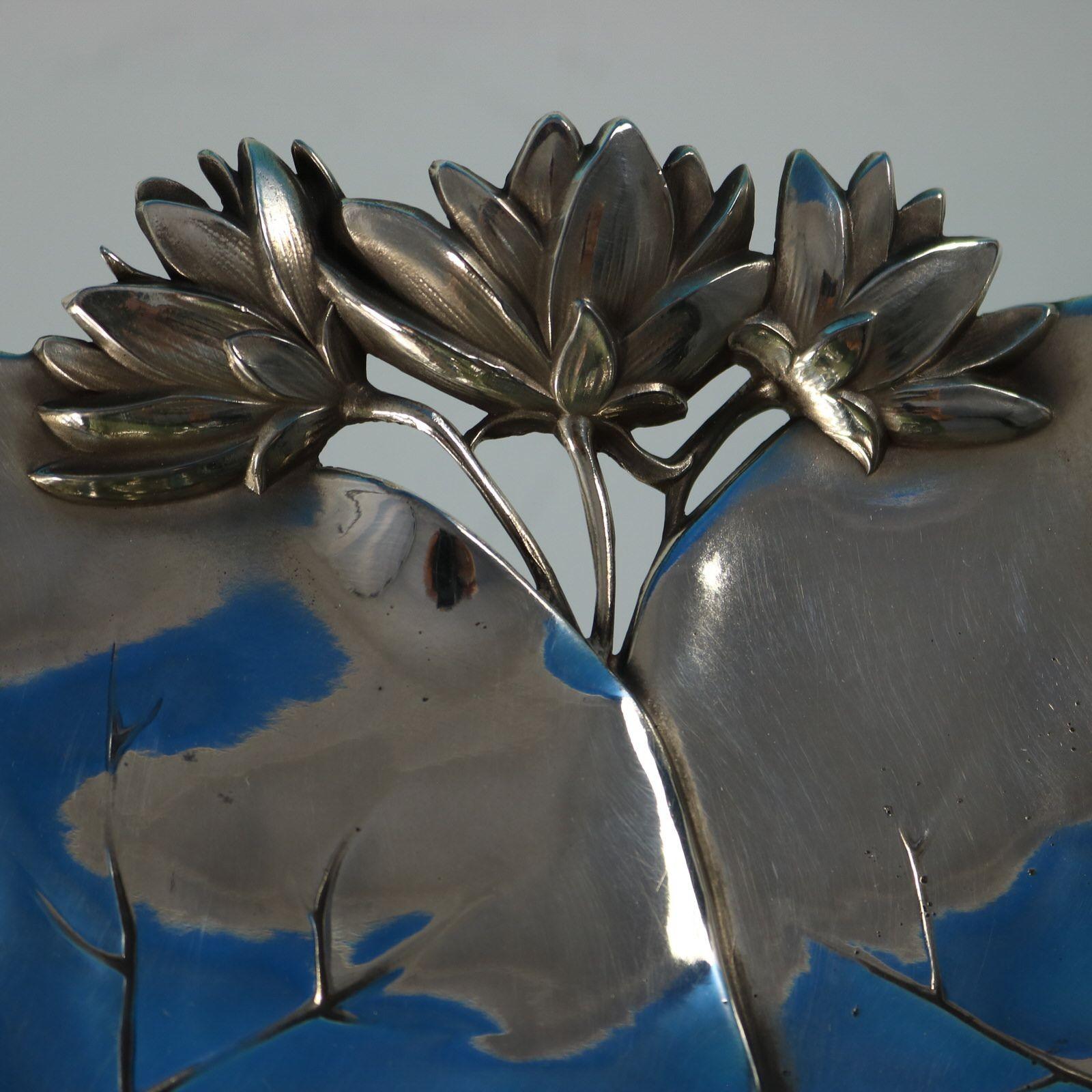 Art Nouveau WMF Fairy With Dove, Lily Visiting Card Tray in vendita 3