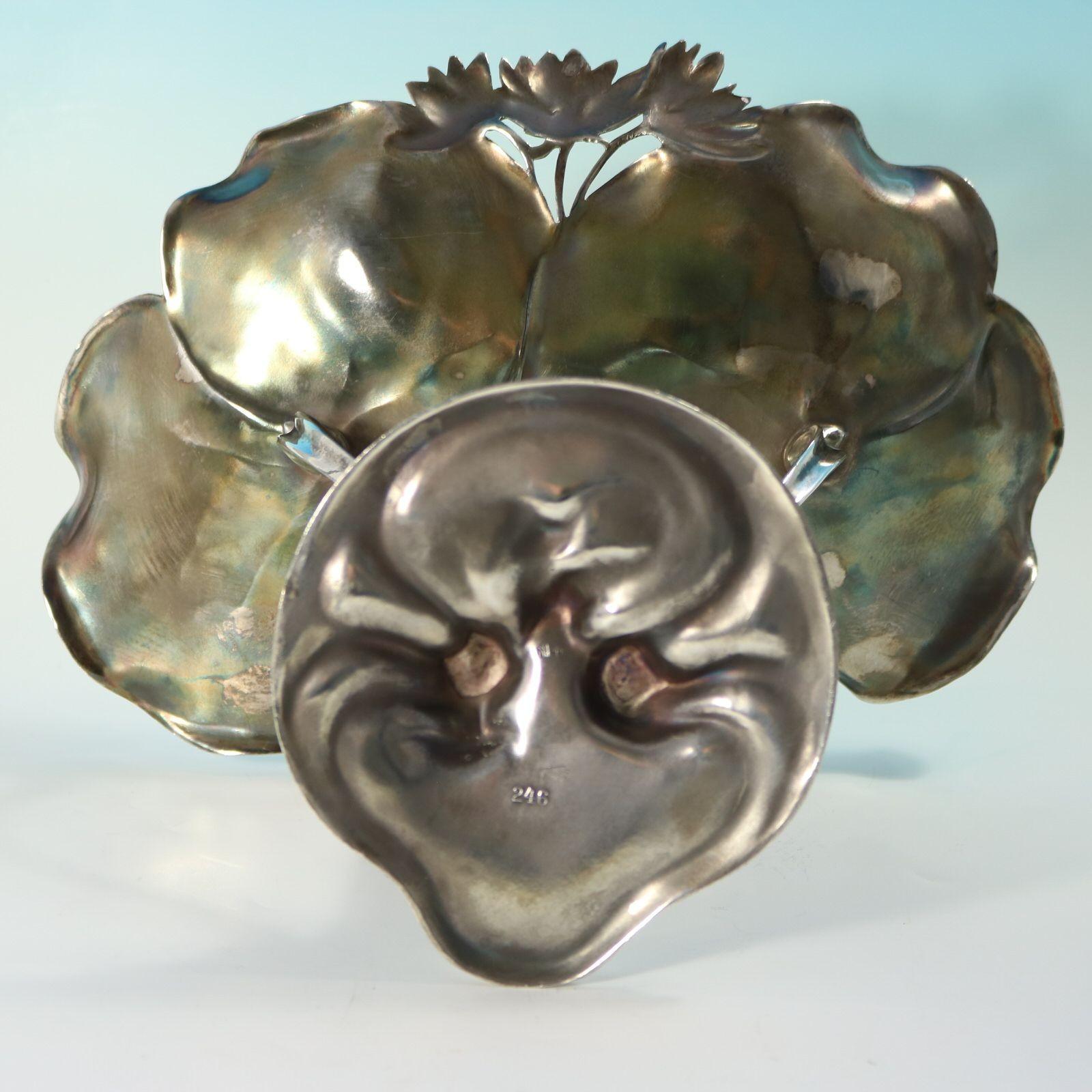 Art Nouveau WMF Fairy With Dove, Lily Visiting Card Tray in vendita 4